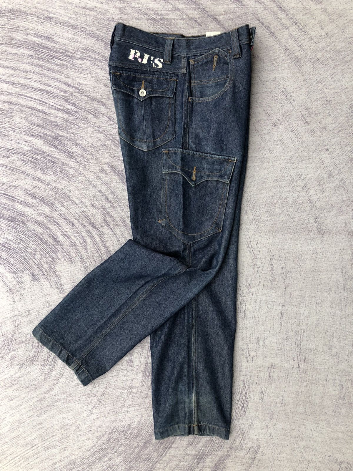 Japanese Brand PJ's Japanese Surfwear Hip Hop Jeans Cargo Shiny Pants Size US 27 - 21 Thumbnail