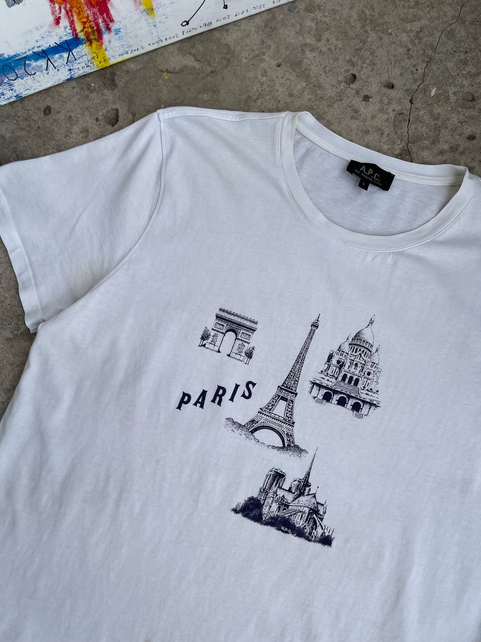 A.P.C. A.P.C. Paris T-Shirt eiffel tower Size US L / EU 52-54 / 3 - 7 Thumbnail