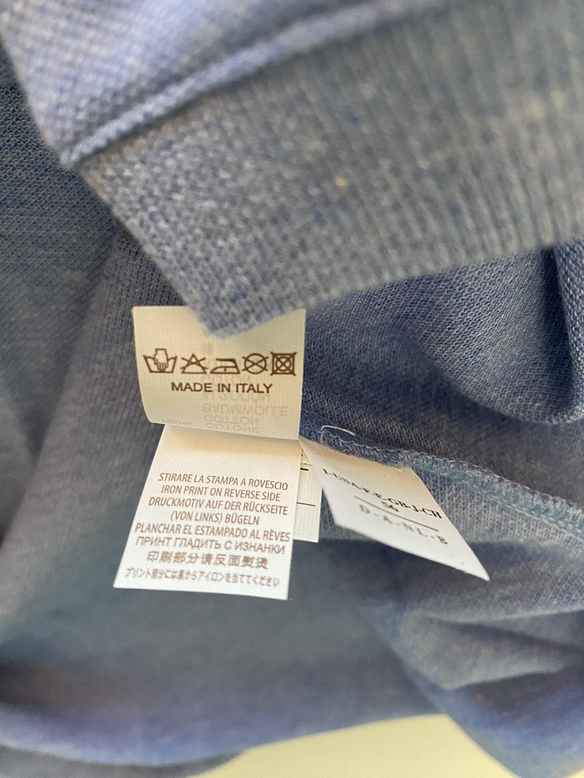 Brunello Cucinelli Brunello Cucinelli ocean/grey trim reg fit 2btn polo nwot Size US XL / EU 56 / 4 - 11 Thumbnail