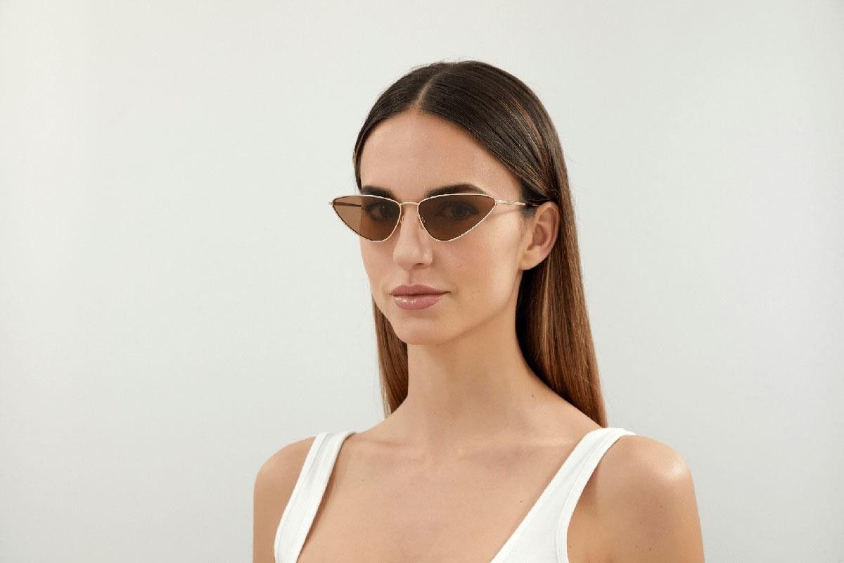 Yves Saint Laurent NEW SAINT LAURENT SL 487 003 WOMEN GOLD BROWN SUNGLASSES Size ONE SIZE - 2 Thumbnail