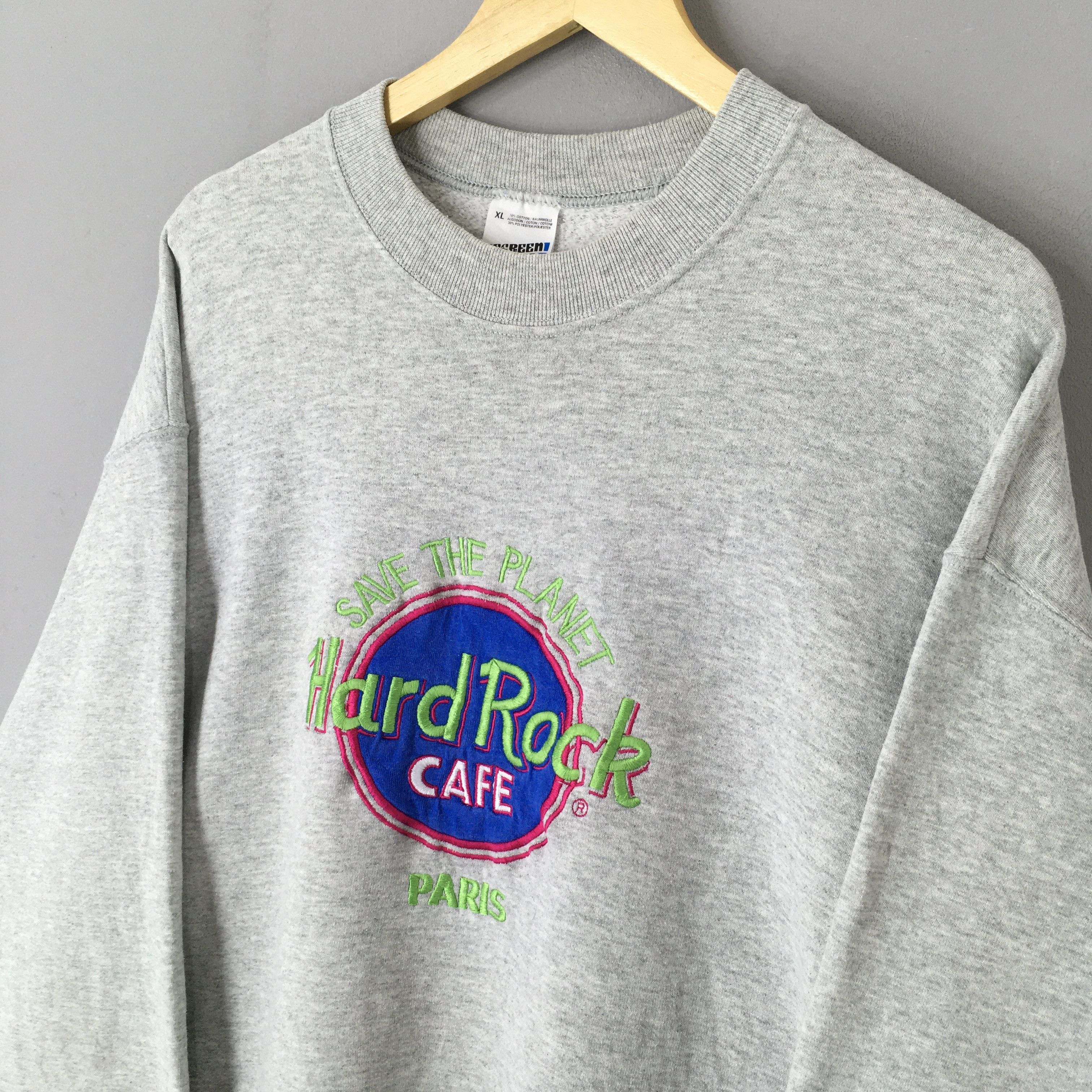 Hard Rock Cafe Vintage Hard Rock Cafe Paris Embroidered Sweatshirt XLarge Size US XL / EU 56 / 4 - 3 Thumbnail