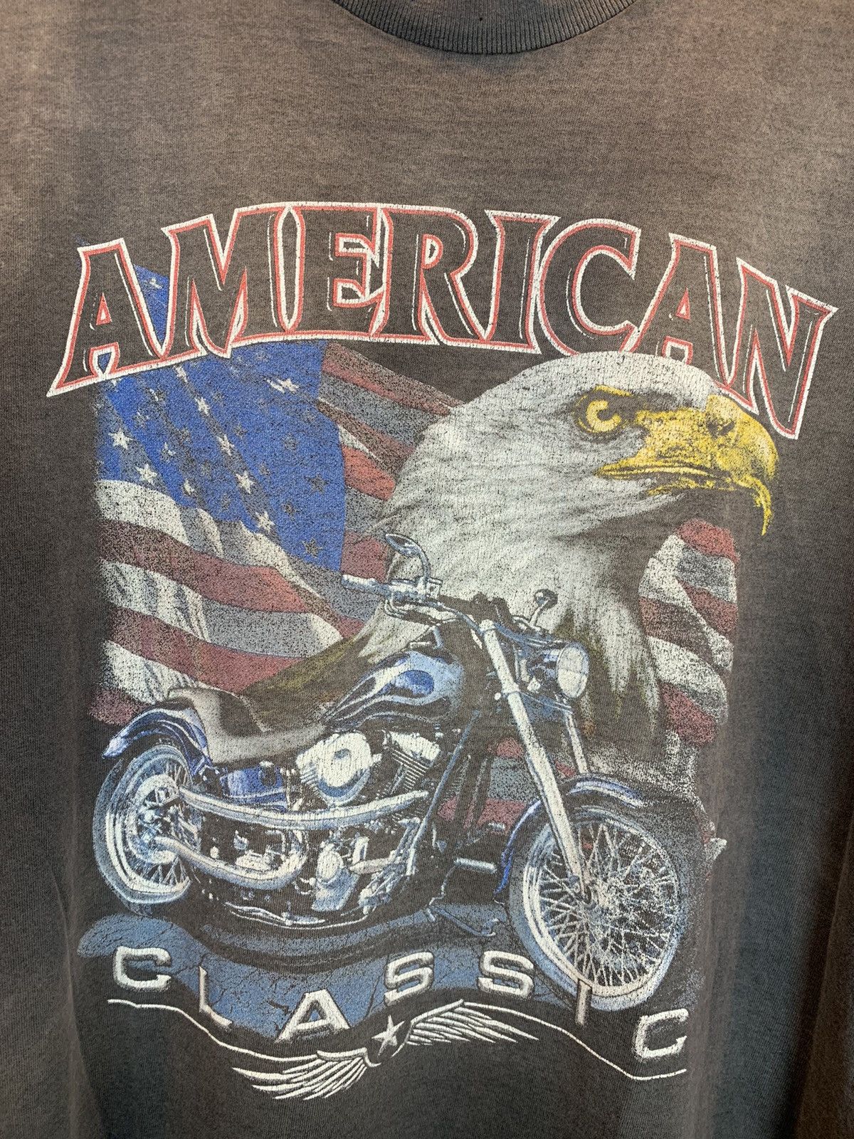 Vintage *RARE* Vintage 90s American Classic Smoked Faded Biker Shirt Size US XL / EU 56 / 4 - 3 Thumbnail
