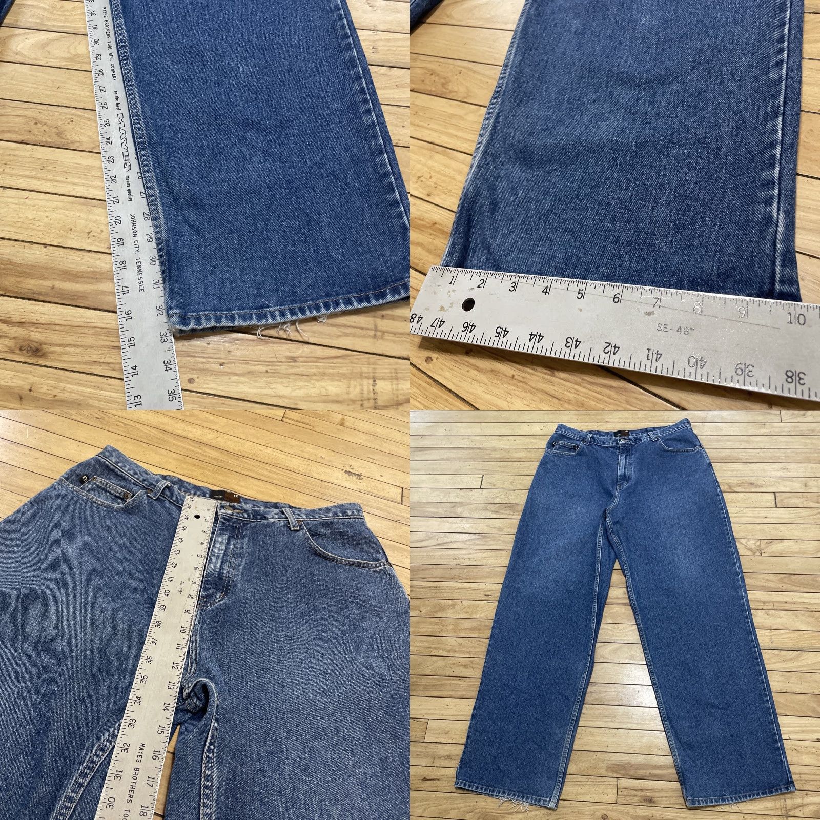 Mossimo Mossimo Gene Jeans Steam Boat Cut Men 38x34 Vtg 90s Baggy Skater Denim Wide Blue Shirt Mens Size US 38 / EU 54 - 9 Thumbnail