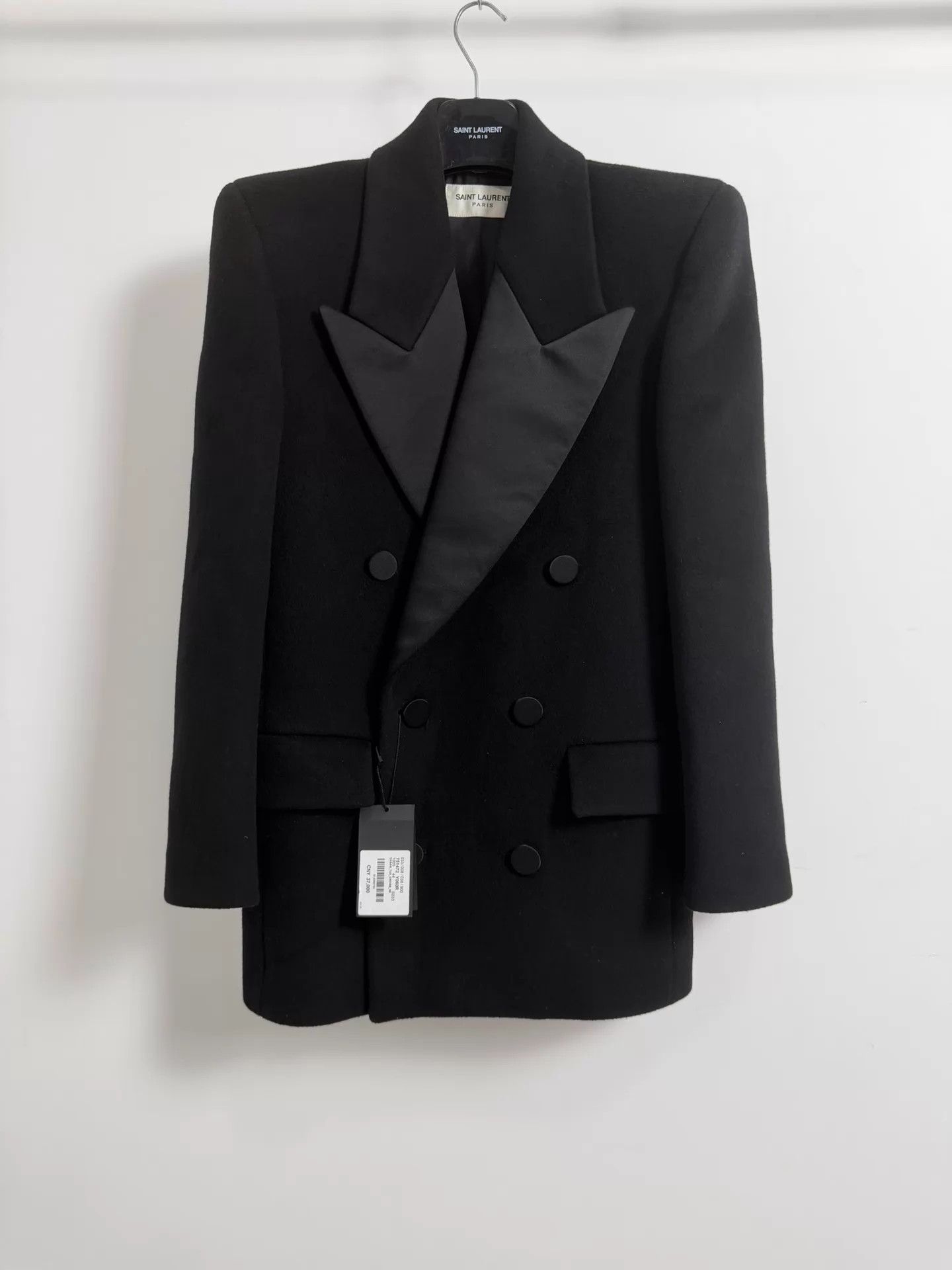 Saint Laurent Paris Saint Laurent SLP23FW Black DB Wide-Shoulder Tux 44 Size 44R - 1 Thumbnail