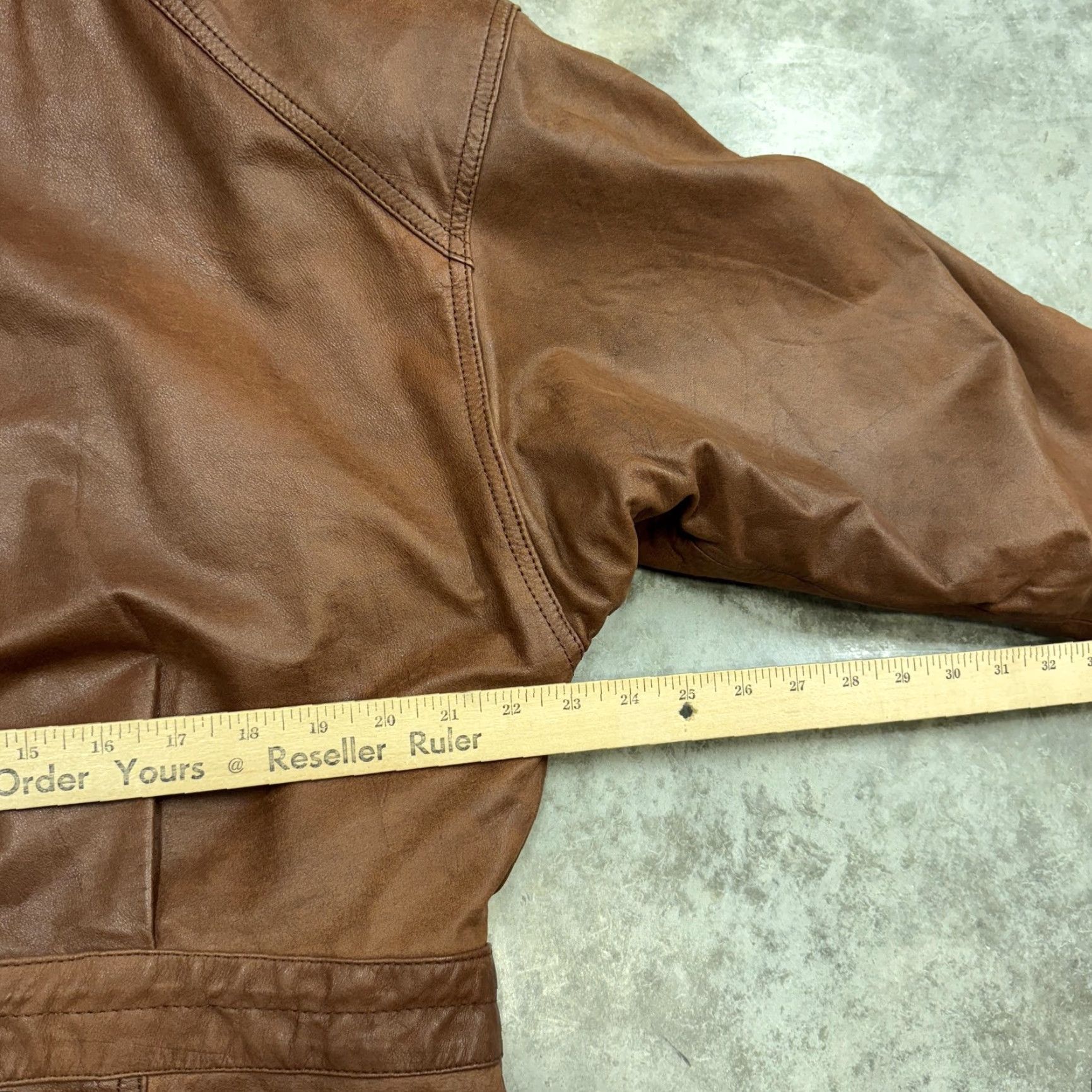 Vintage VINTAGE IOU Jacket Mens Small Brown Leather Euro Mode Field Coat Military 80s Size US S / EU 44-46 / 1 - 6 Thumbnail