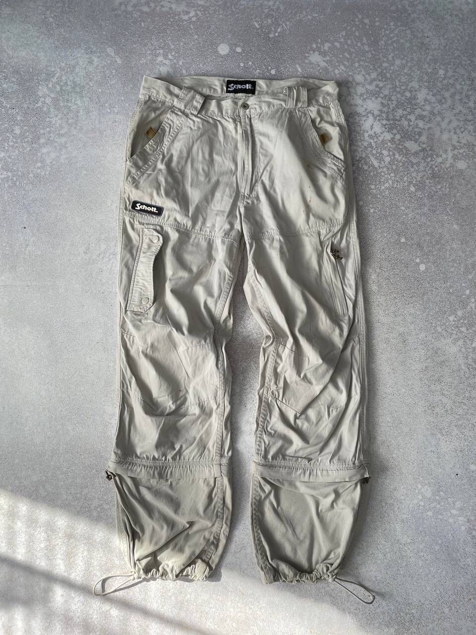 Schott Vintage 90s Schott Cargo Parachute Baggy Transformer Pants Size US 34 / EU 50 - 1 Thumbnail