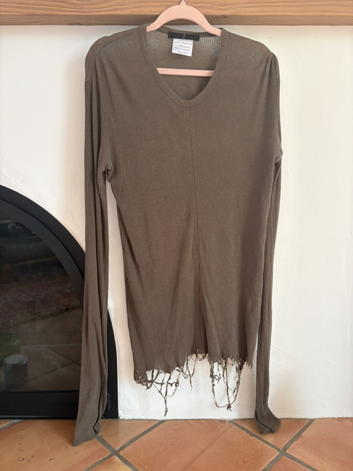 Julius Julius7 Ripped Hem Sweater Size US XL / EU 56 / 4 - 1 Thumbnail