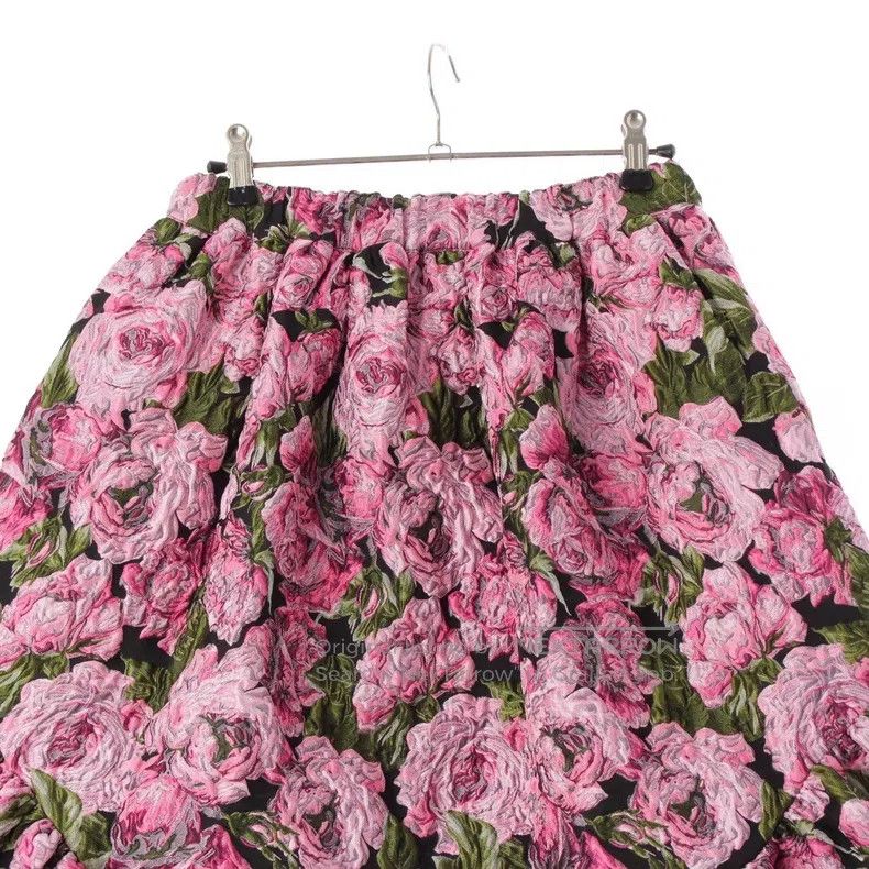 Comme des Garcons Comme Des Garcons size XS Pink Retro Floral Design Skirt Size 23" - 3 Thumbnail