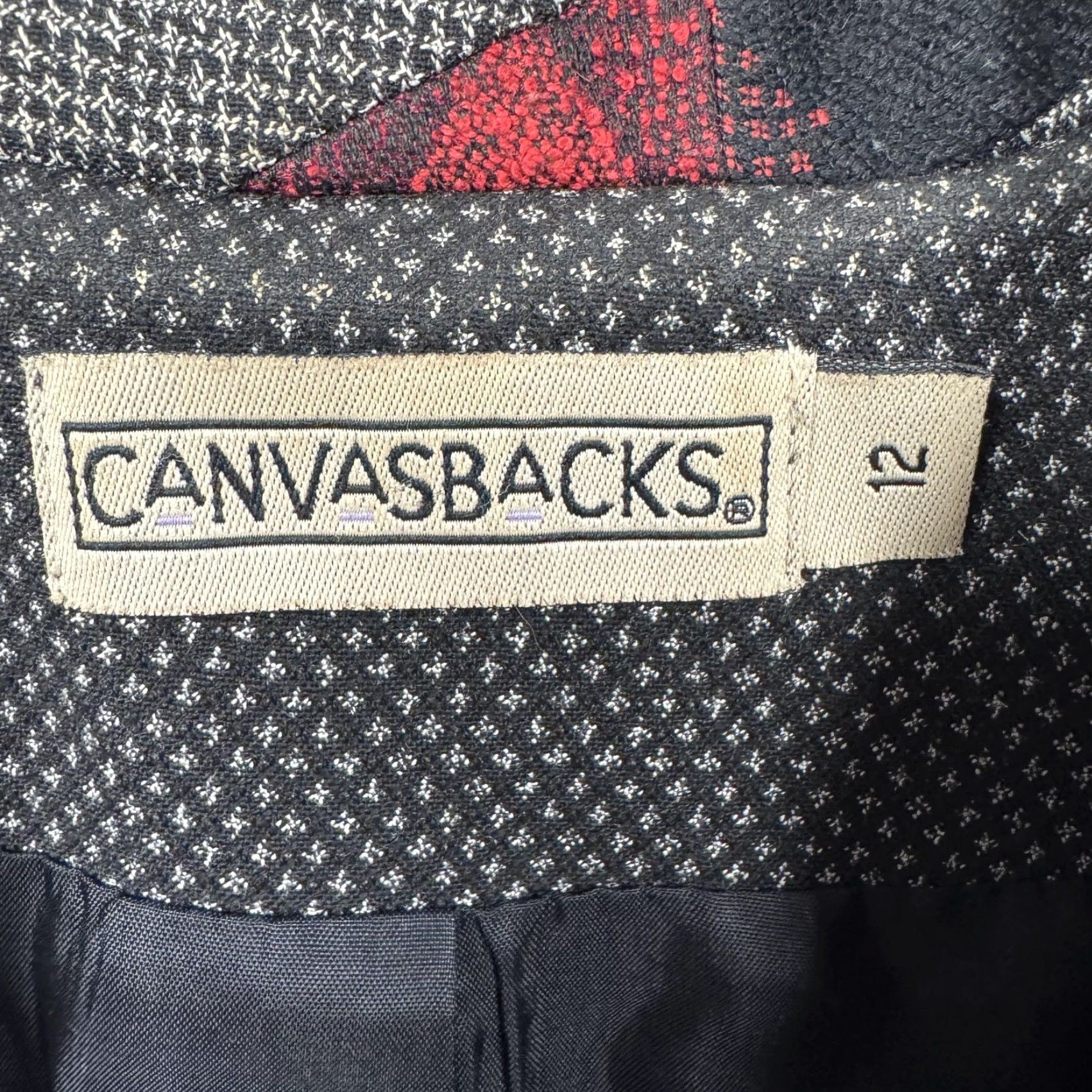 Vintage VINTAGE Canvasbacks Blazer 12 Layering Lagenlook Office Indie Avant Garde Art To Wear Size XL / US 12-14 / IT 48-50 - 7 Thumbnail