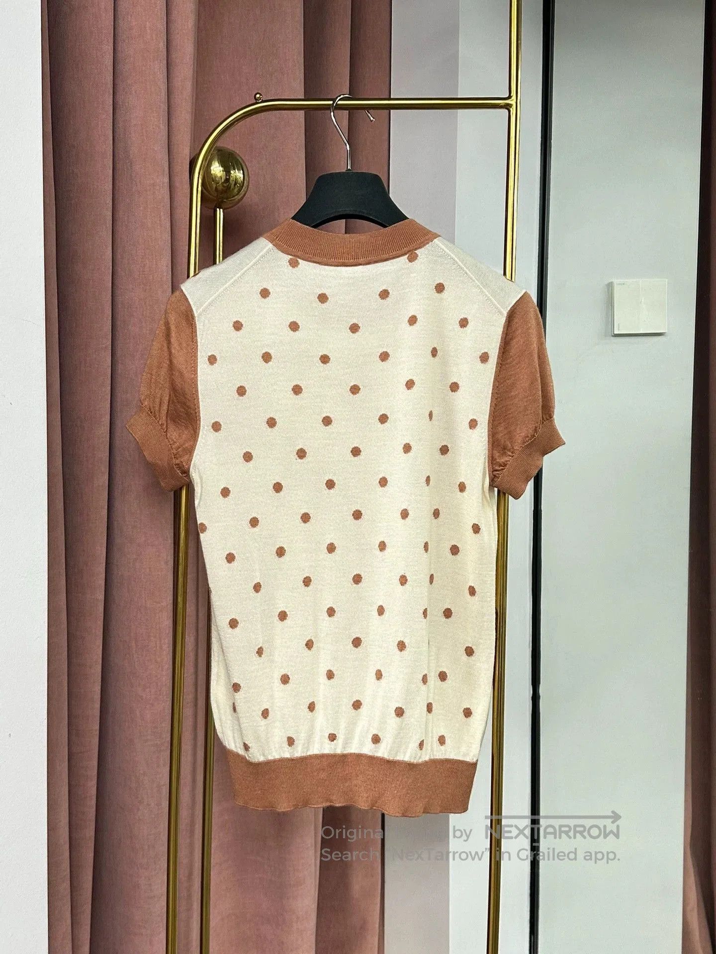 Hermes Hermes Polka Dot Knit Short Sleeve Top. Size US M / EU 48-50 / 2 - 4 Thumbnail
