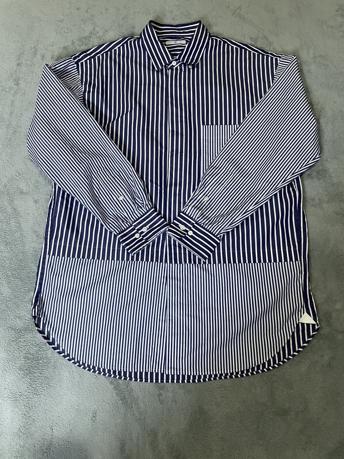 Jil Sander × Uniqlo Jil Sander x Uniqlo+J Supima Cottton Striped Shirt Size US M / EU 48-50 / 2 - 3 Thumbnail
