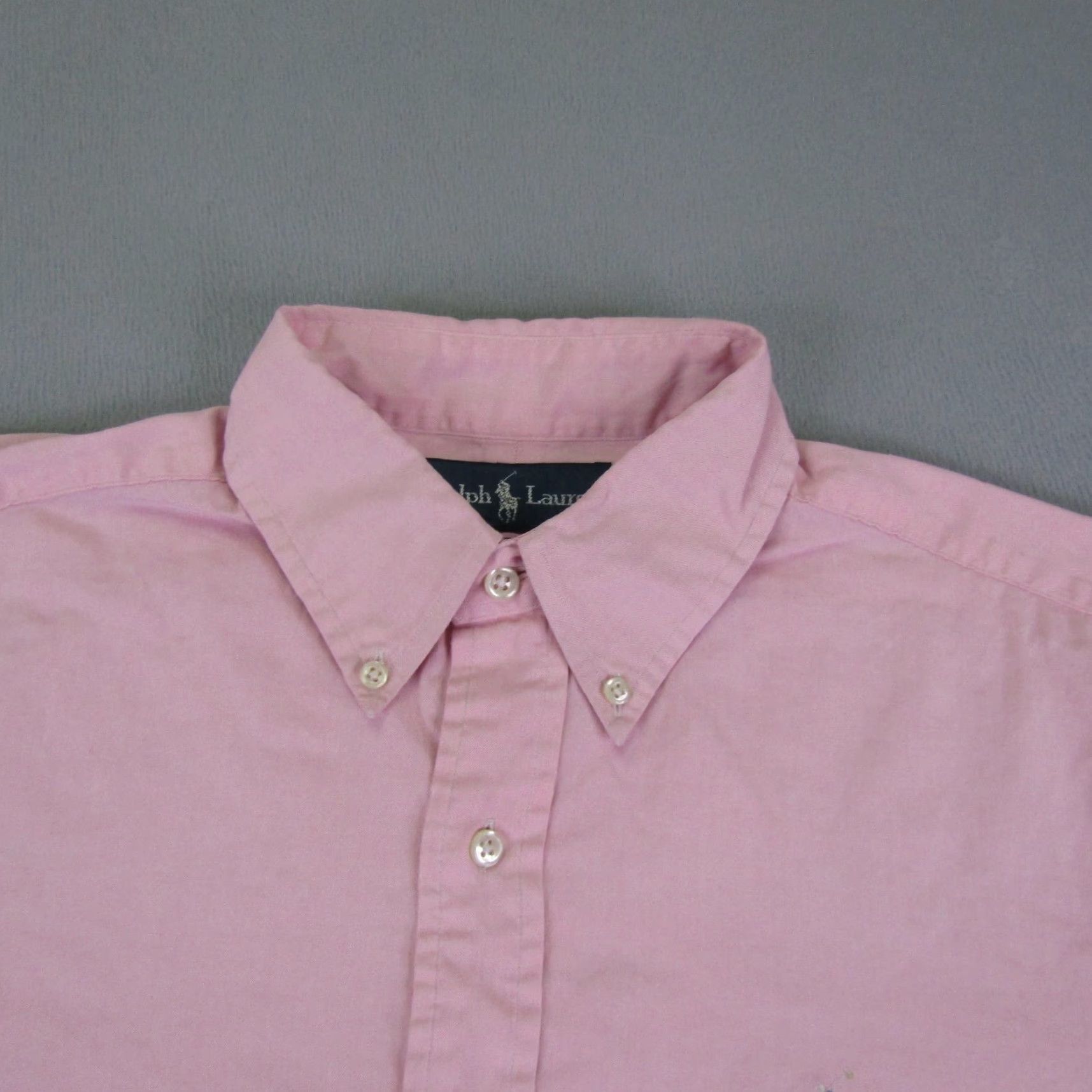 Ralph Lauren VINTAGE Ralph Lauren Button-Up Shirt Men Medium Pink Cotton Casual Formal 90s Mens Size US M / EU 48-50 / 2 - 2 Thumbnail