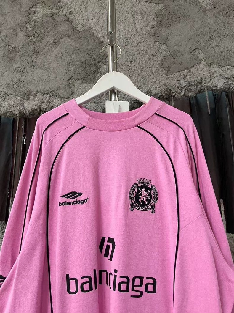 Balenciaga Balenciaga Long Sleeve Pink Soccer Jersey-2506 Size US M / EU 48-50 / 2 - 3 Thumbnail