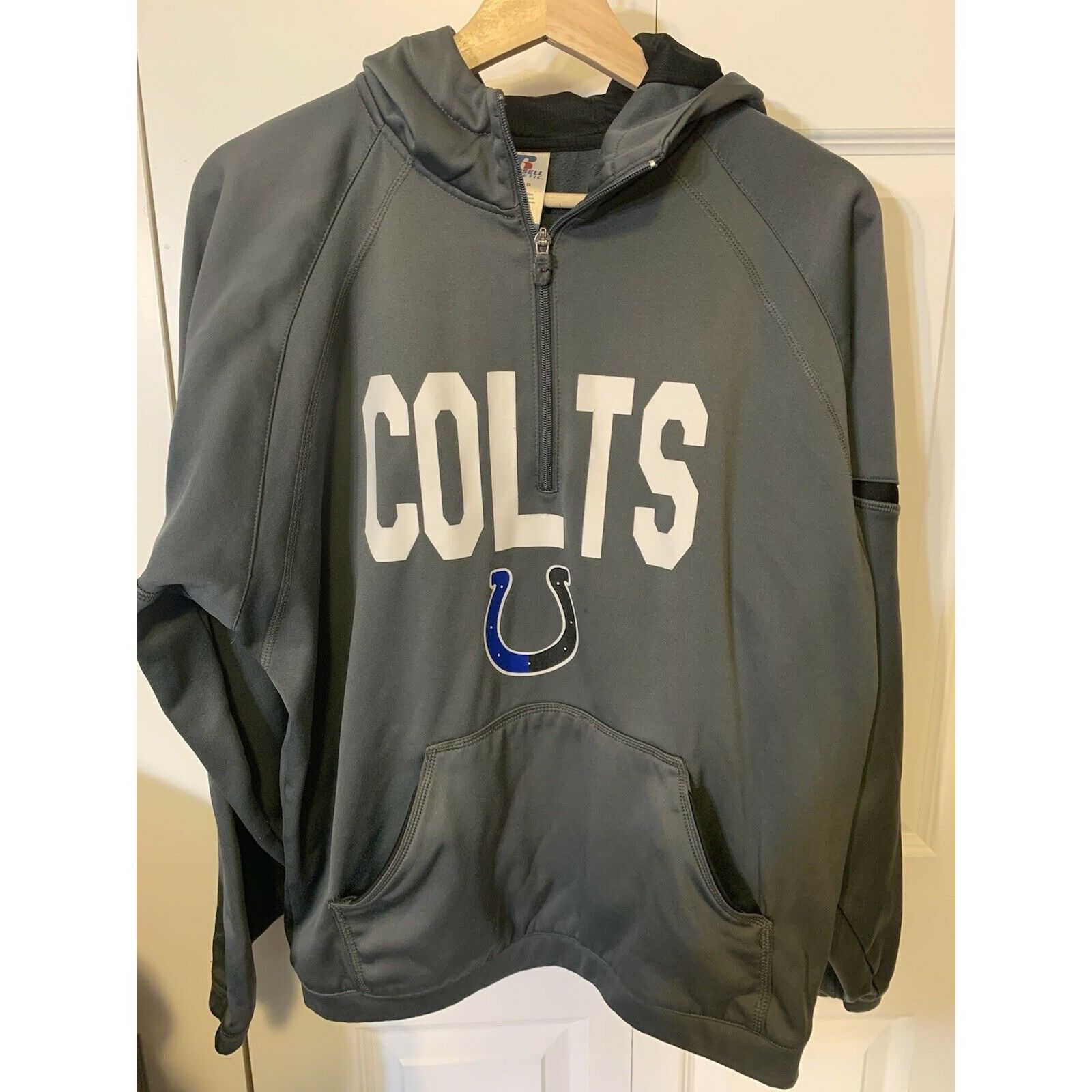 Russell Athletic Indianapolis Colts Gray Russell Dri power Fit Hoodie Men's S Size US L / EU 52-54 / 3 - 1 Thumbnail