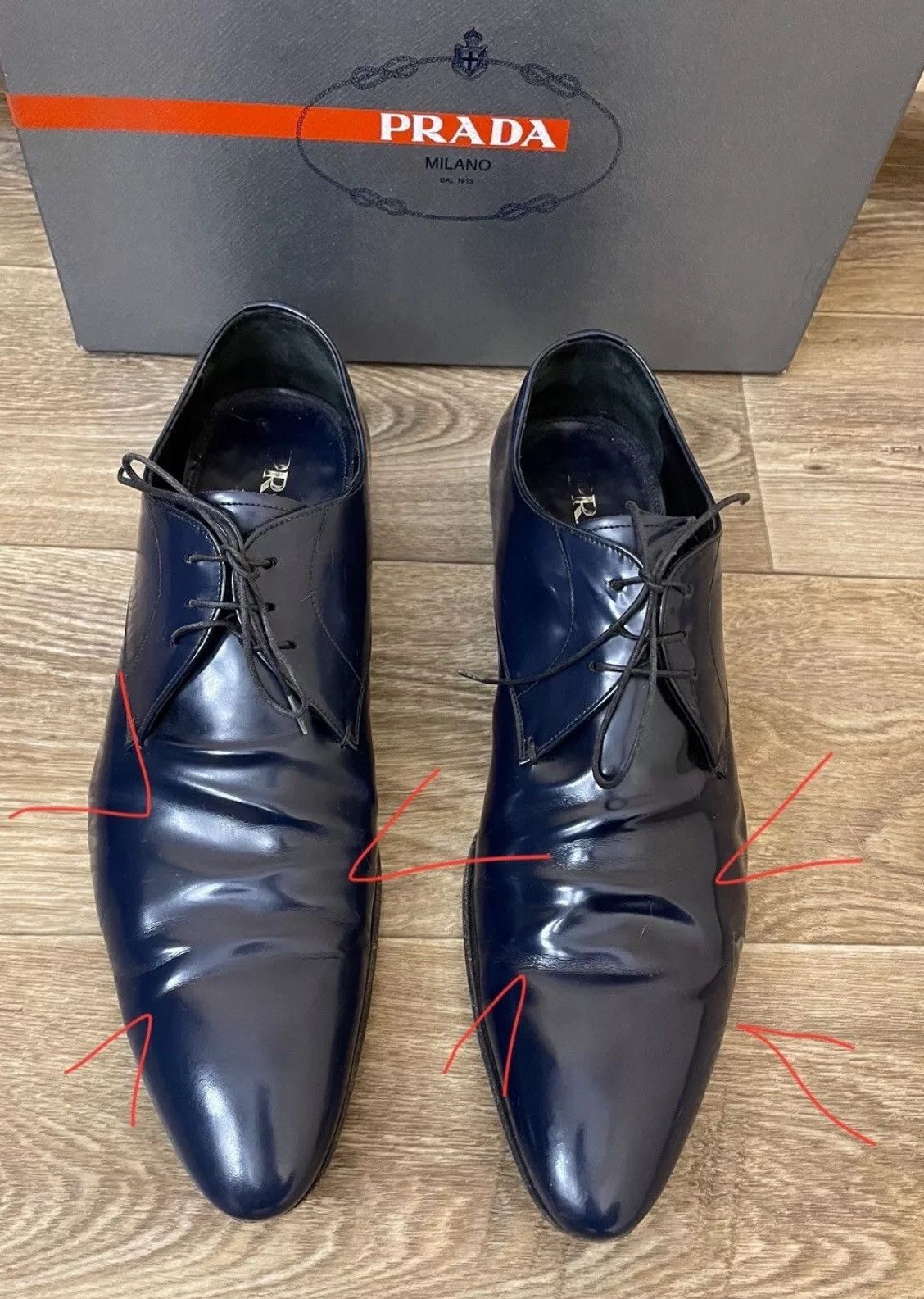 Prada Prada size 12 US dark blue Size US 12 / EU 45 - 14 Thumbnail