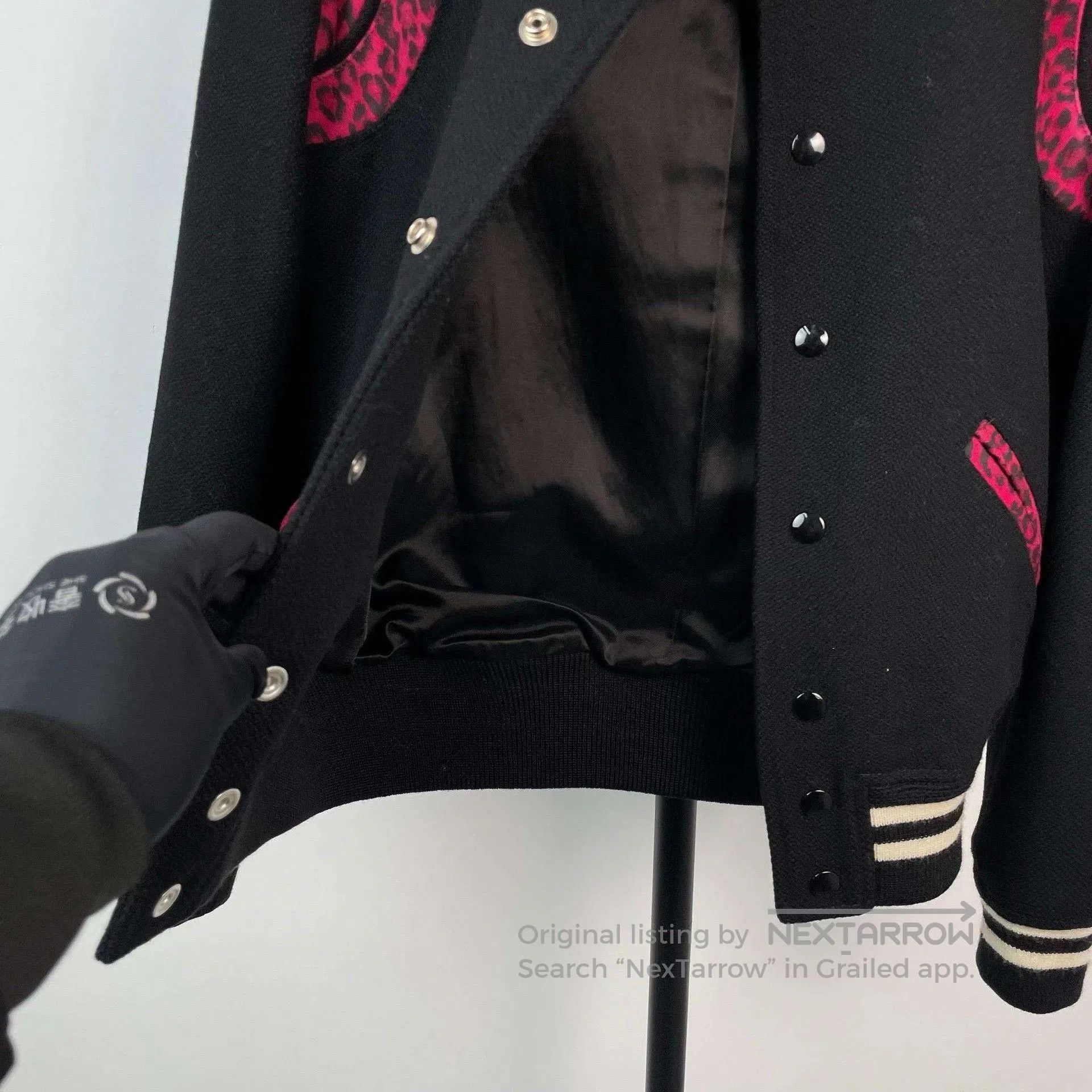 Saint Laurent Paris Saint Laurent Black Baseball Jacket. Size M / US 6-8 / IT 42-44 - 7 Thumbnail