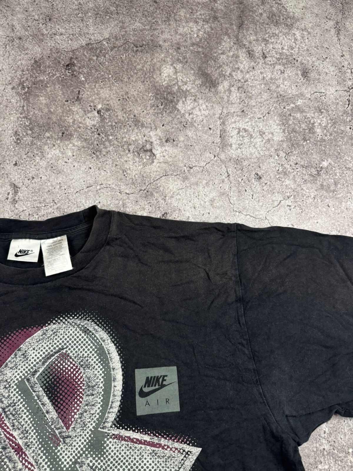 Nike Vintage 90s Nike Air Big Logo Swoosh Faded T-Shirt Tee Size US XL / EU 56 / 4 - 5 Thumbnail