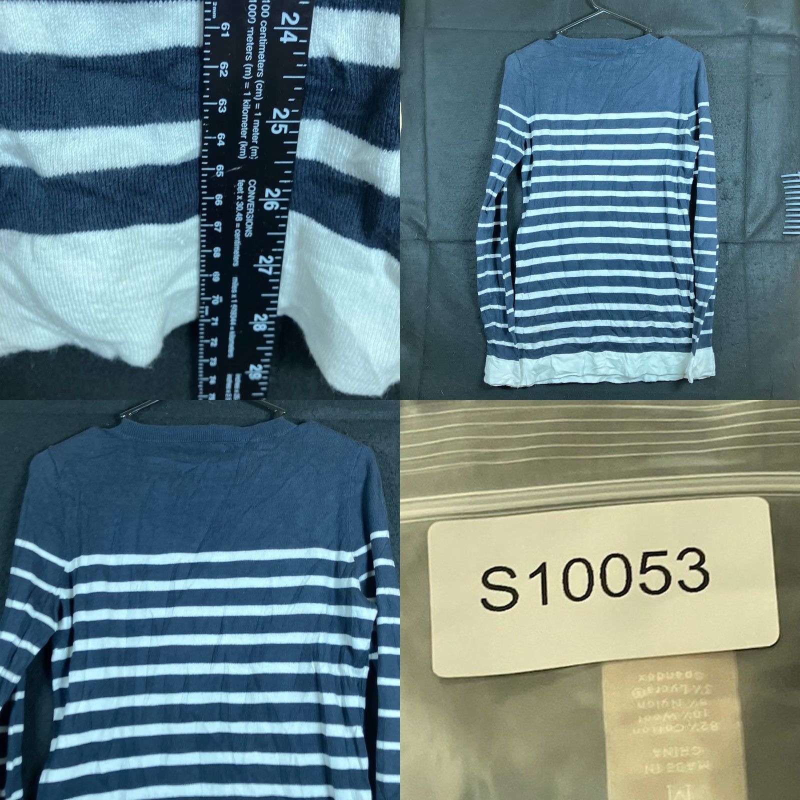 Banana Republic Banana Republic Women Sweater Navy White Striped Crew Neck Wool Blend M Pullover Knit Casual Workwear 30 Day Returns Womens Size M / US 6-8 / IT 42-44 - 8 Thumbnail