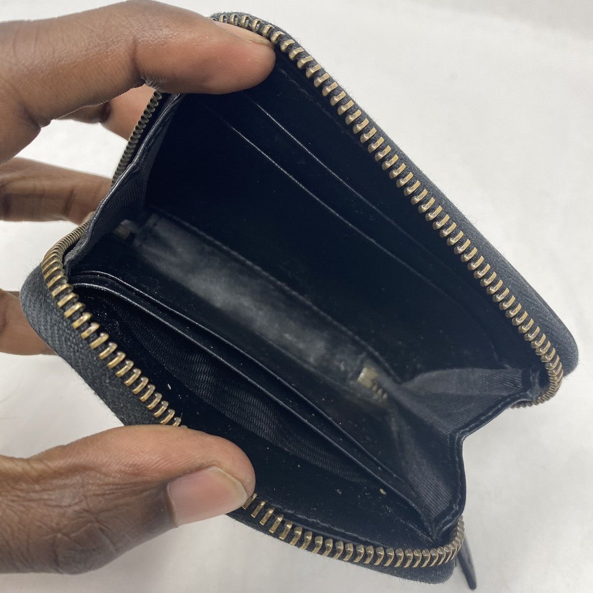 Gucci Gucci Marmont Zip Around Leather Card Black Wallet Size ONE SIZE - 5 Thumbnail