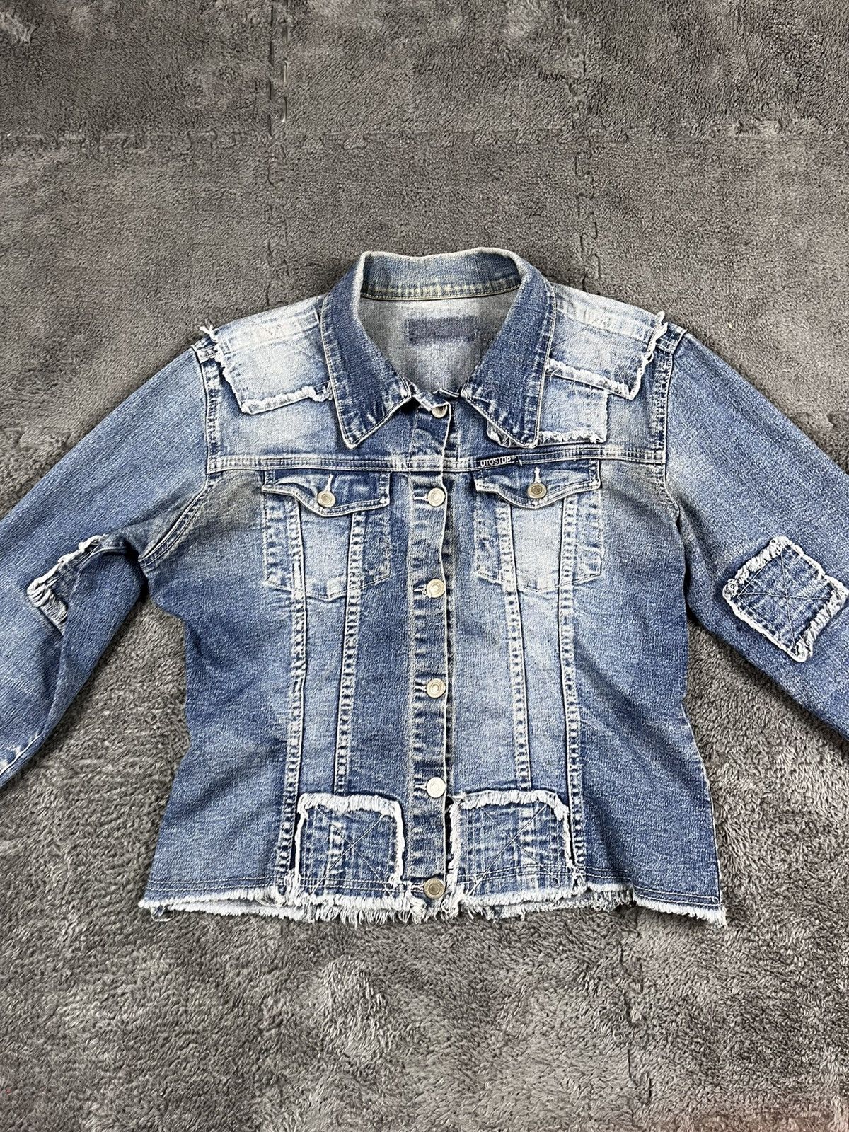Vintage Vintage Y2K Patchwork denim jacket Japanese grunge size M Size M / US 6-8 / IT 42-44 - 8 Thumbnail