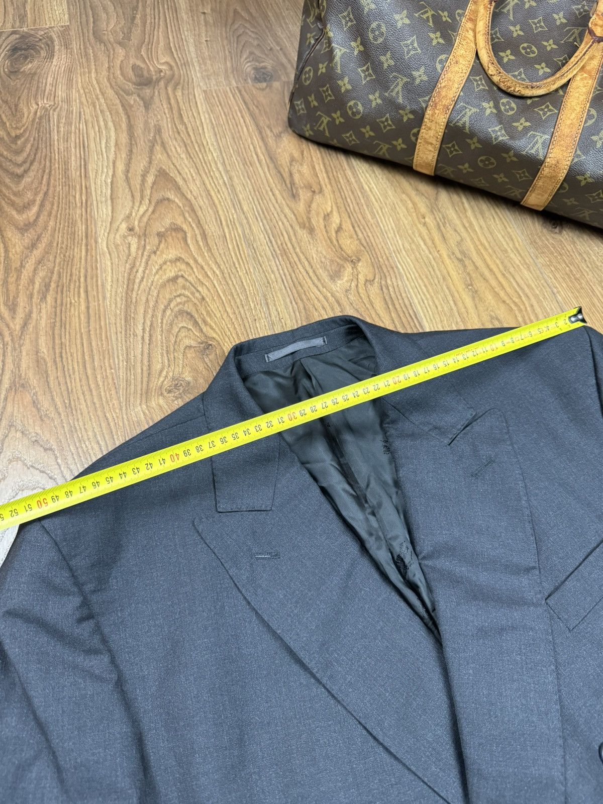 Burberry Vintage wool navy blazer Burberry original luxury item Size 54L - 8 Thumbnail