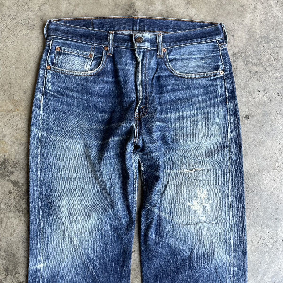 Levi's Vintage Clothing 🔥Vintage Levis 512 Stoned Washed Ripped Distress Denim Jeans Size US 36 / EU 52 - 2 Thumbnail