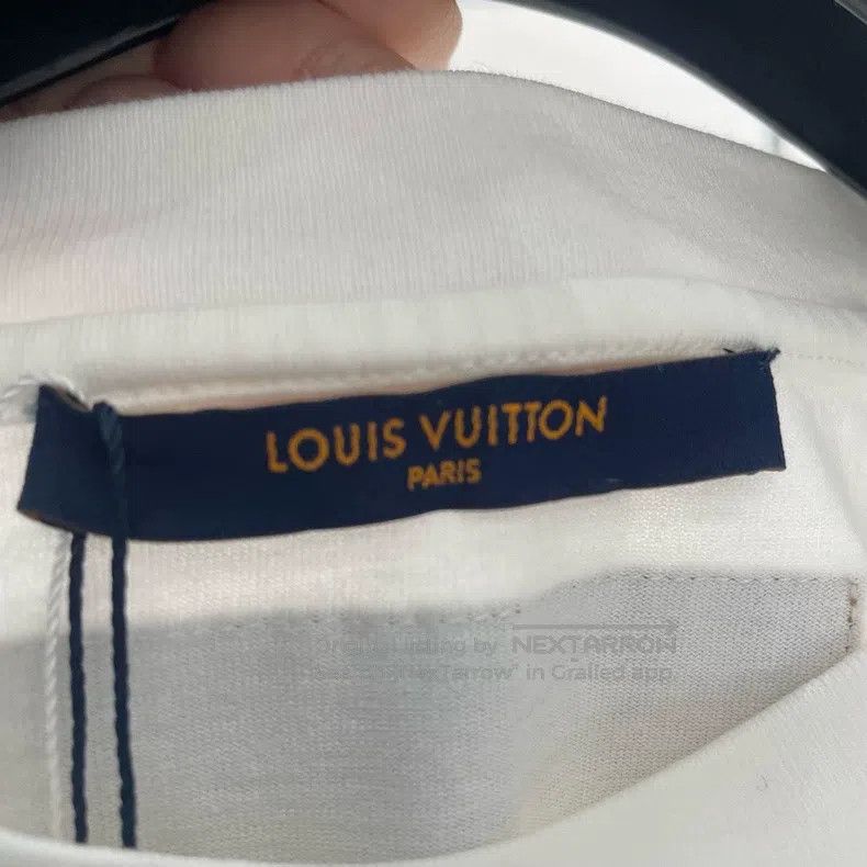 Louis Vuitton Louis Vuitton White embossed short sleeves Size US XL / EU 56 / 4 - 4 Thumbnail