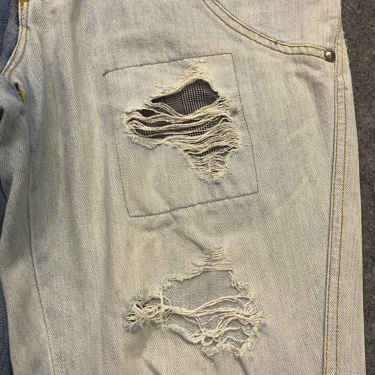 If Six Was Nine 💥Best Offer💥Japanese Brand Double Waist Distressed Denim Size US 34 / EU 50 - 10 Thumbnail