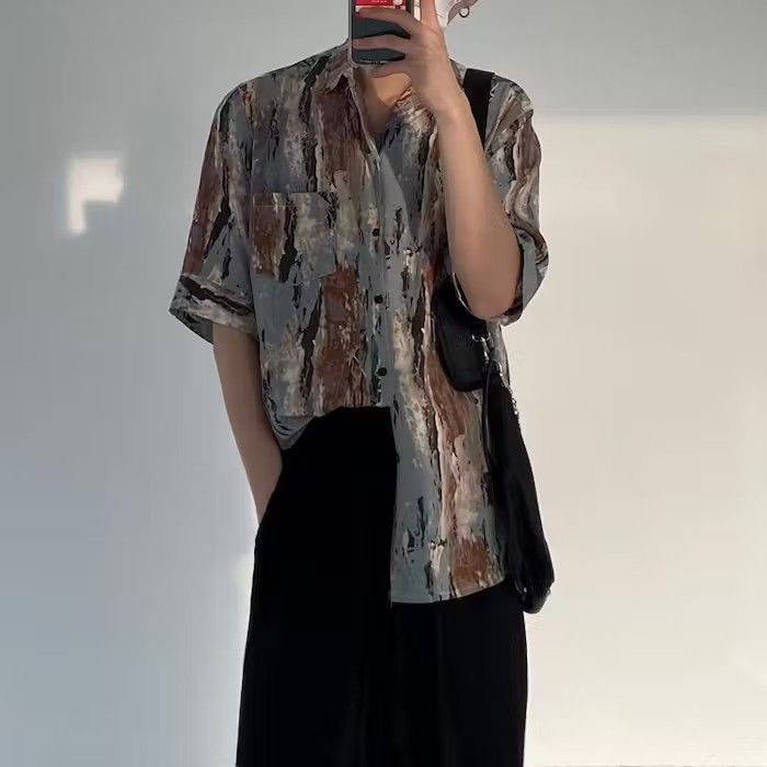 Paint Splatter Short Sleeve Shirt
