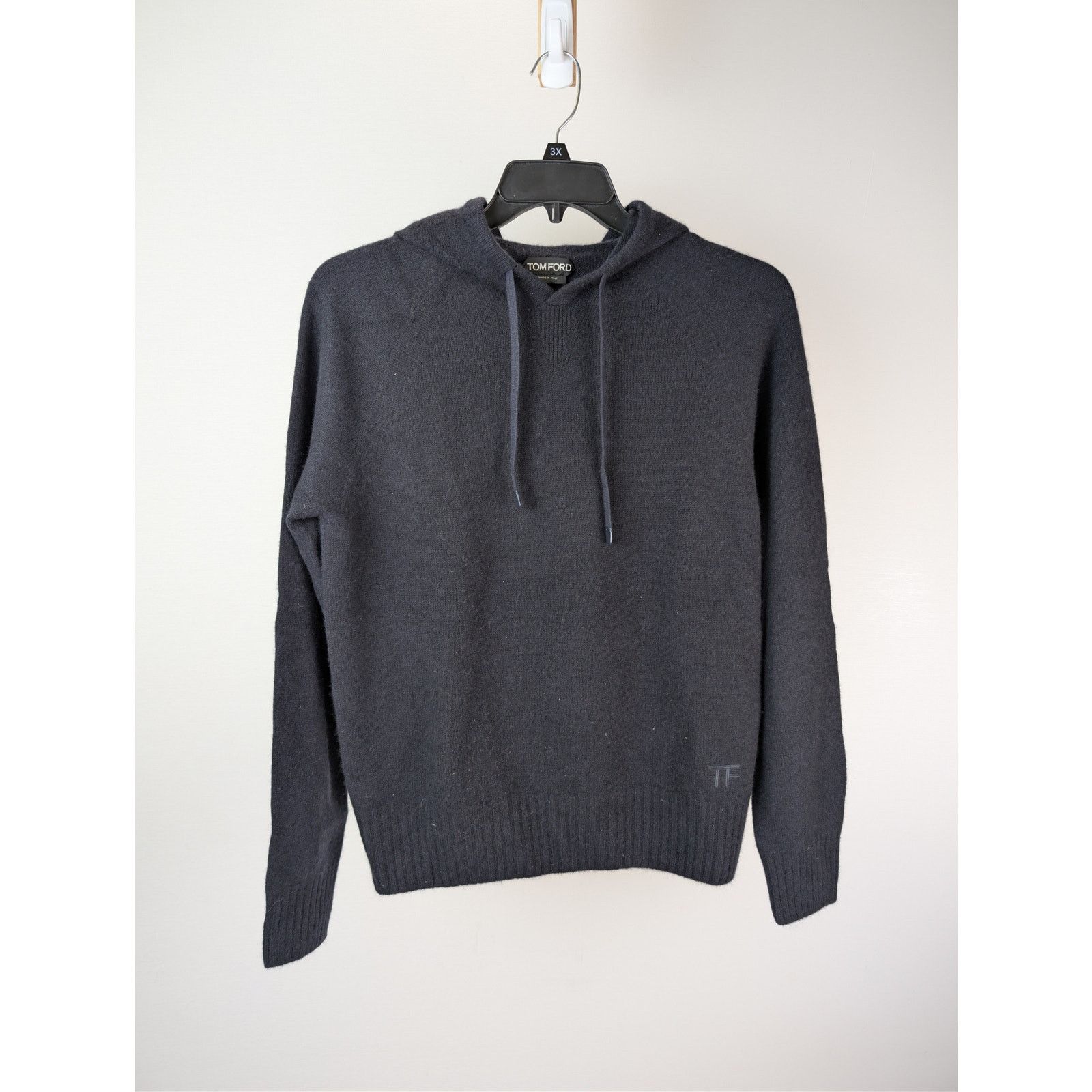 Tom Ford o1rshd1 CC20 Cashmere Hooded Sweatshirt in Black Size US M / EU 48-50 / 2 - 2 Thumbnail