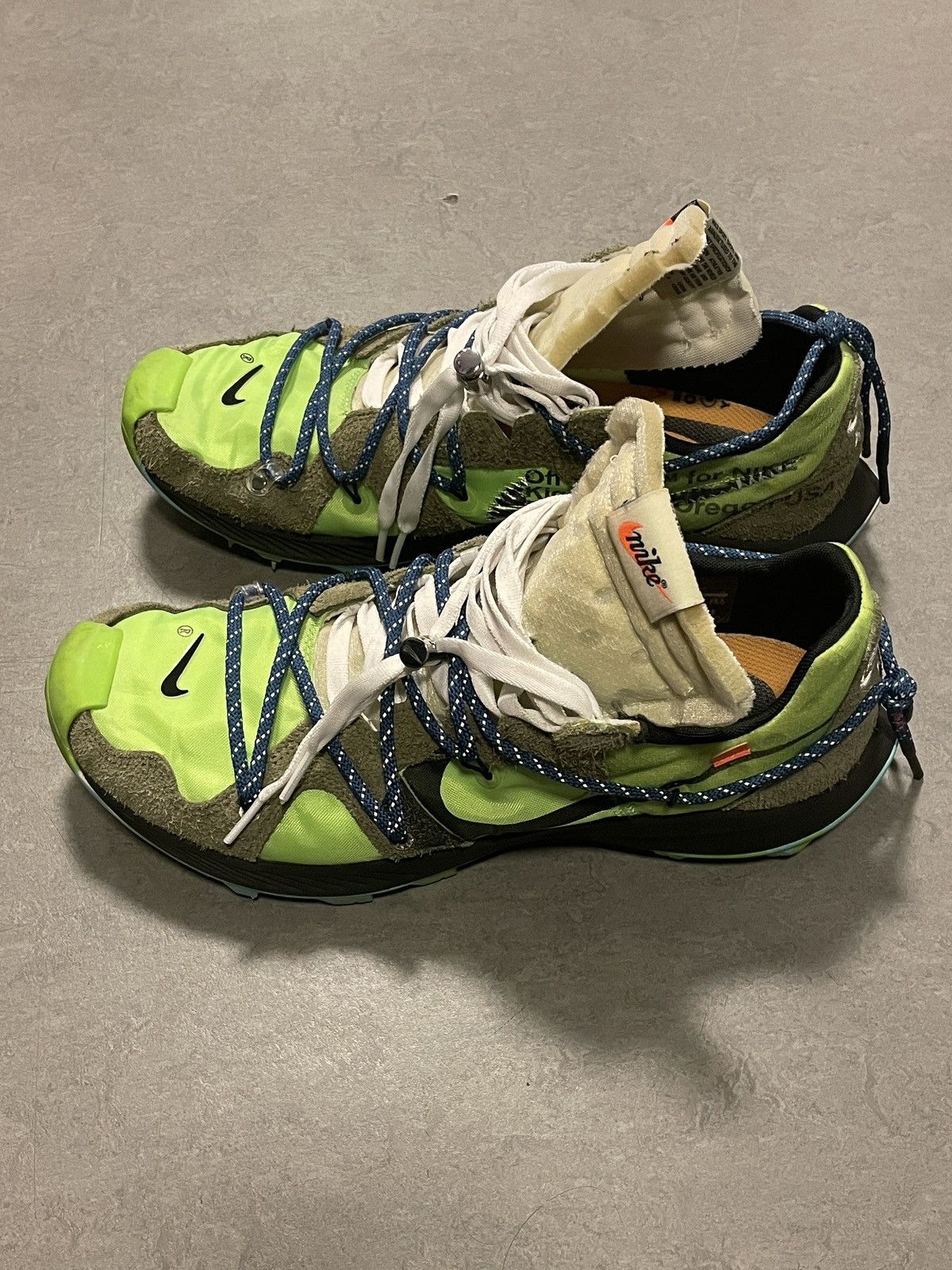 image of Off-White Nike Zoom Terra Kiger 5 Shoes in Green, Men's (Size 11)