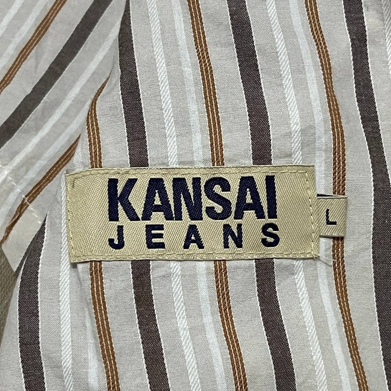 Kansai Yamamoto Vintage Kansai Jeans Chore Hickory Striped Jacket Size US L / EU 52-54 / 3 - 10 Thumbnail