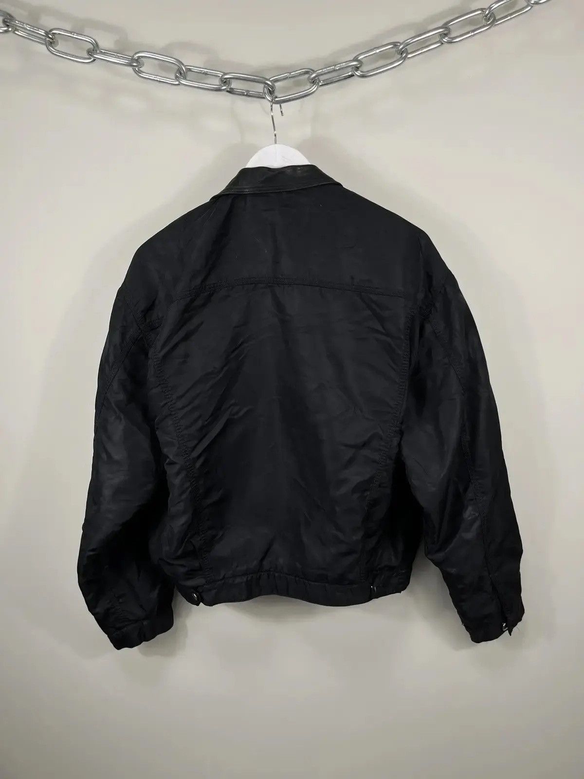 Diesel × Vintage Vintage Diesel 90s Rare Nylon Leather Avant Garde Jacket Size US L / EU 52-54 / 3 - 11 Thumbnail