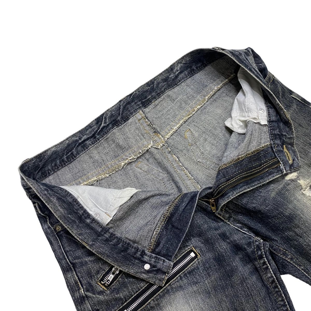 Japanese Brand × Vintage VINTAGE BONDAGE PUNK DISTRESSED DENIM PANT Size US 36 / EU 52 - 7 Thumbnail