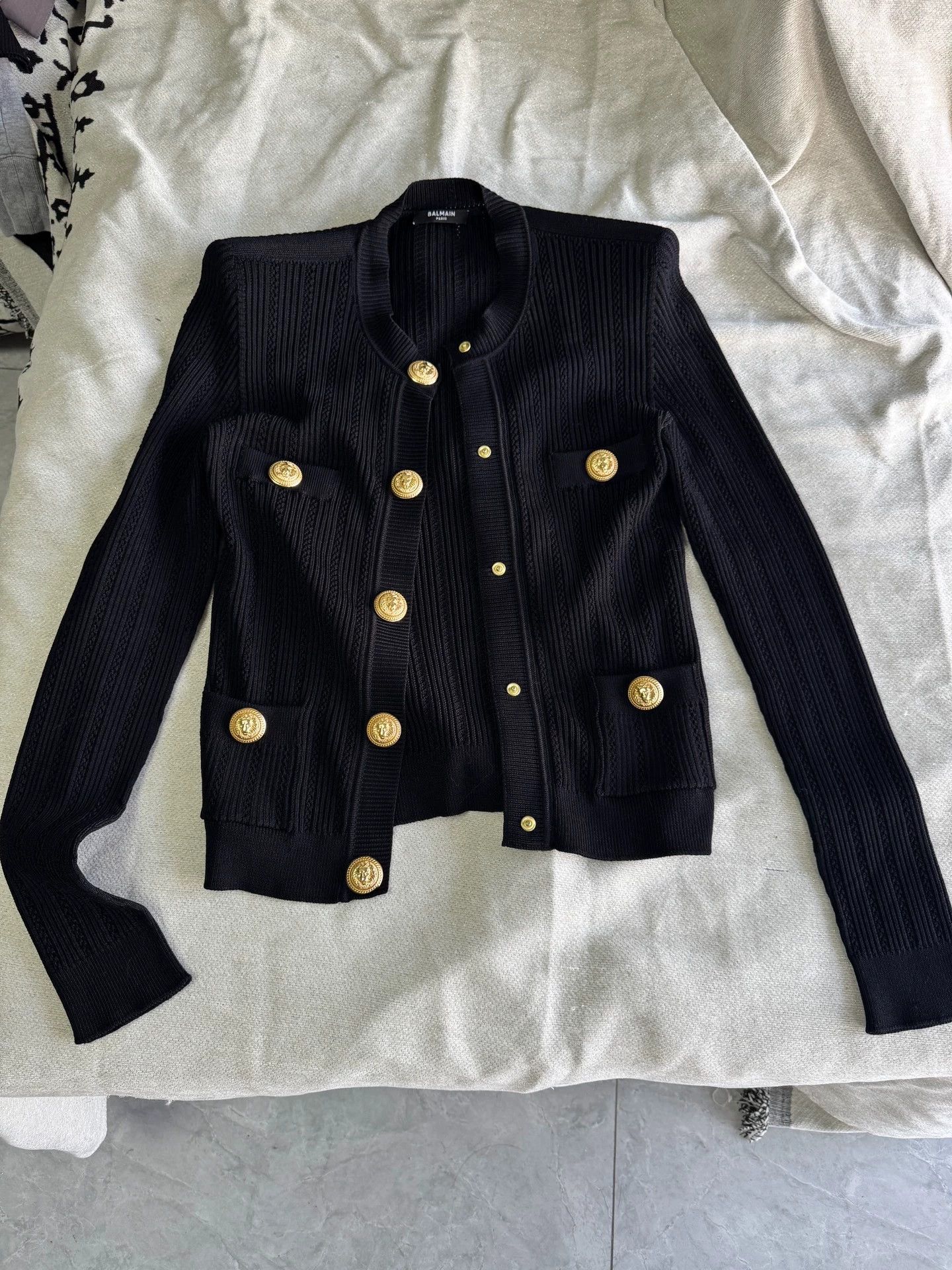 Balmain Balmain Black Knit Cardigan 38 99 New Removable SP Size XS / US 0-2 / IT 36-38 - 1 Thumbnail