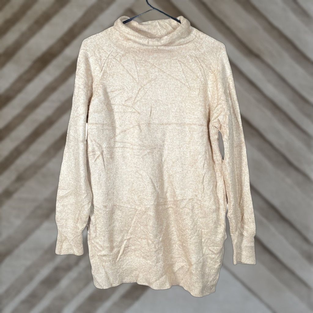 Ann Taylor Ann Taylor Womens Sweater Sand Turtleneck Wool Blend Long Sleeve Medium Size M / US 6-8 / IT 42-44 - 1 Thumbnail