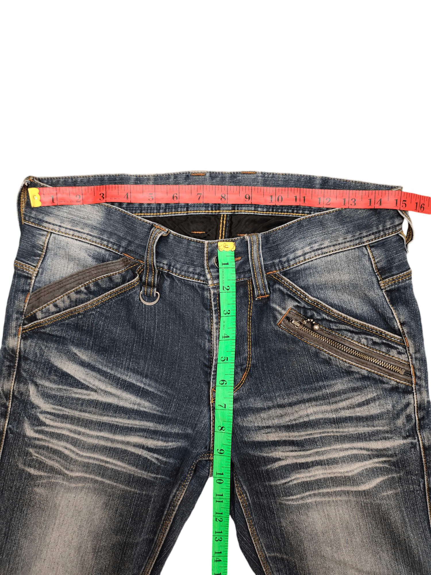 If Six Was Nine Flare Slim Jeans Nicole Club Clawmark Distress Faded Bootcut Size US 30 / EU 46 - 11 Thumbnail