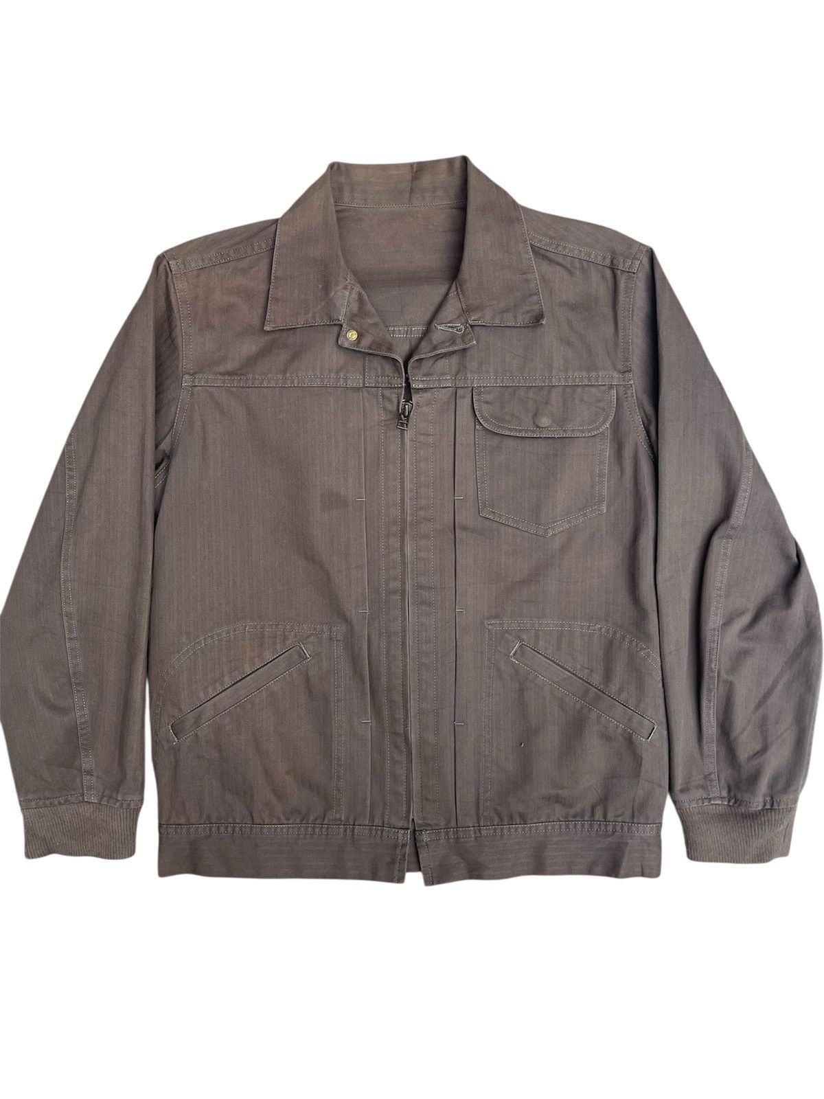 SHIPS SHIPS Japan Brown Jacket - Herringbone Twill Utility Pocket Size US M / EU 48-50 / 2 - 1 Thumbnail