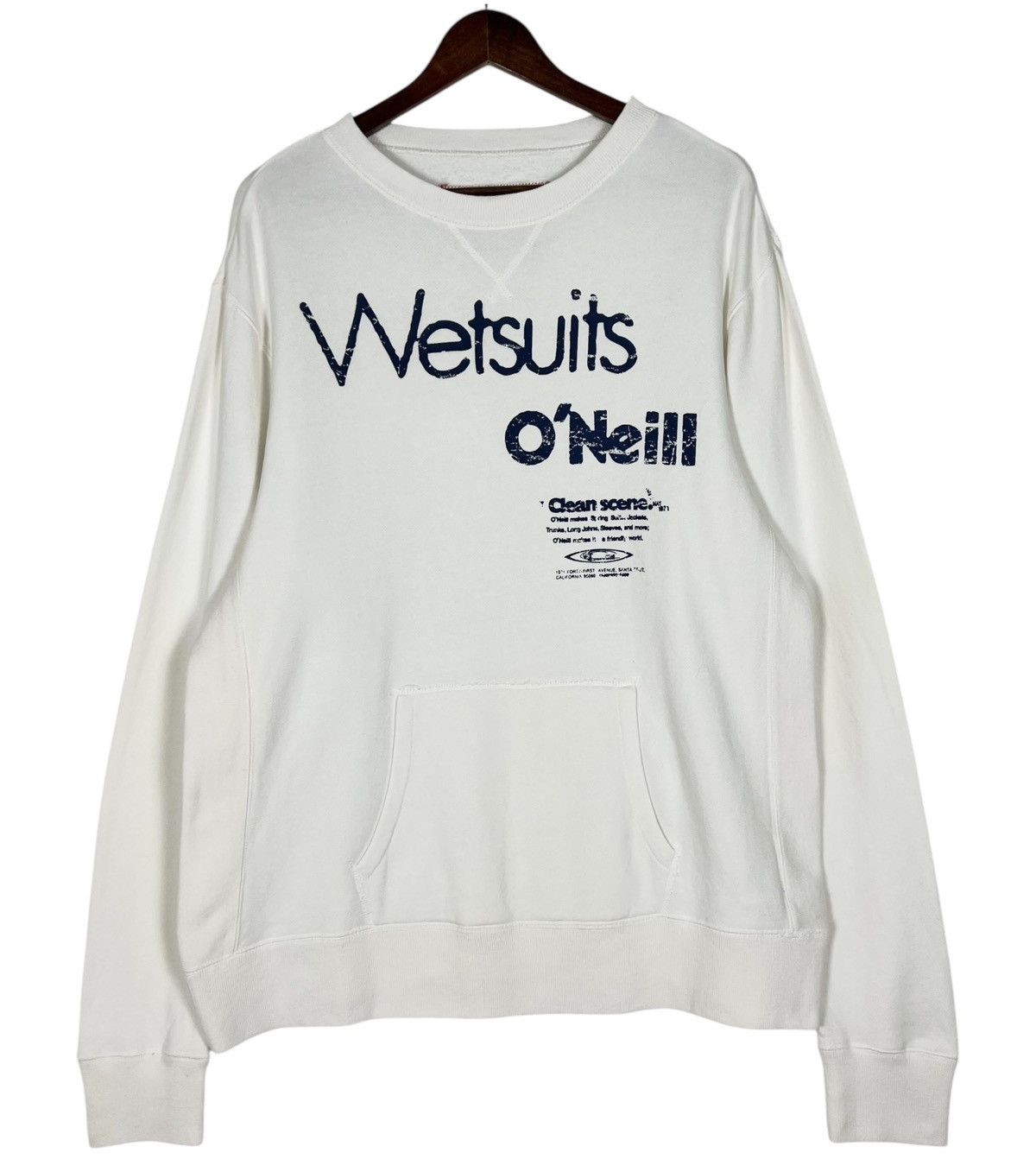 O'Neill × Quiksilver × Vintage Vintage Wetsuits Oneill Santa Cruz Surfin Crew Sweatshirt Size US L / EU 52-54 / 3 - 2 Thumbnail