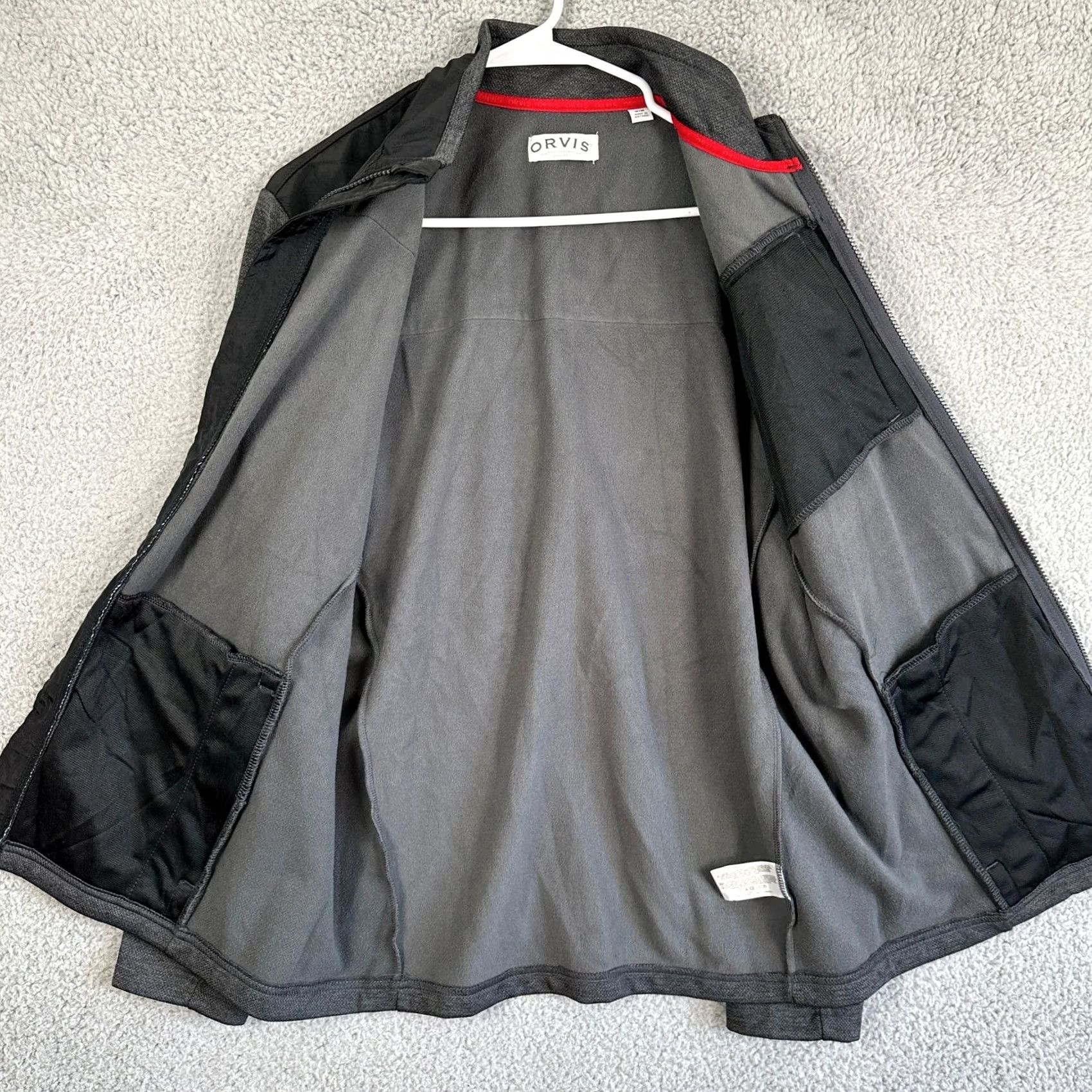 Orvis Orvis Jacket Full Zip Mens Medium Gray Black Gray Colorblock Pockets Long Sleeve Size US M / EU 48-50 / 2 - 4 Thumbnail