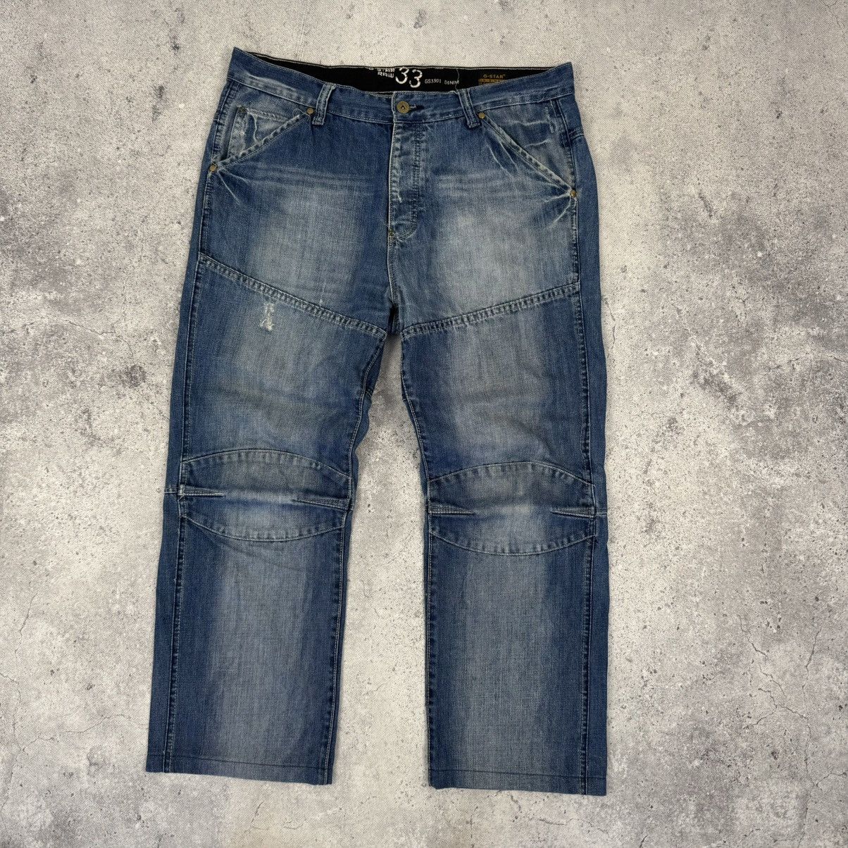 G-Star Vintage G-Star RAW GS3301 Double Knee Big Logo Denim Jeans Size US 30 / EU 46 - 2 Thumbnail