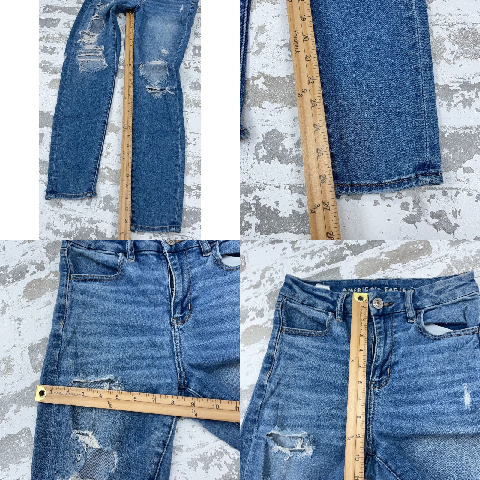 American Eagle Outfitters American Eagle Outfitters Jeans Women 4 Curvy High Rise Jegging Denim Pants Blue 5-Pocket Comfort Distressed Stretch Modern Classic Festival Womens Size 27" / US 4 / IT 40 - 8 Thumbnail