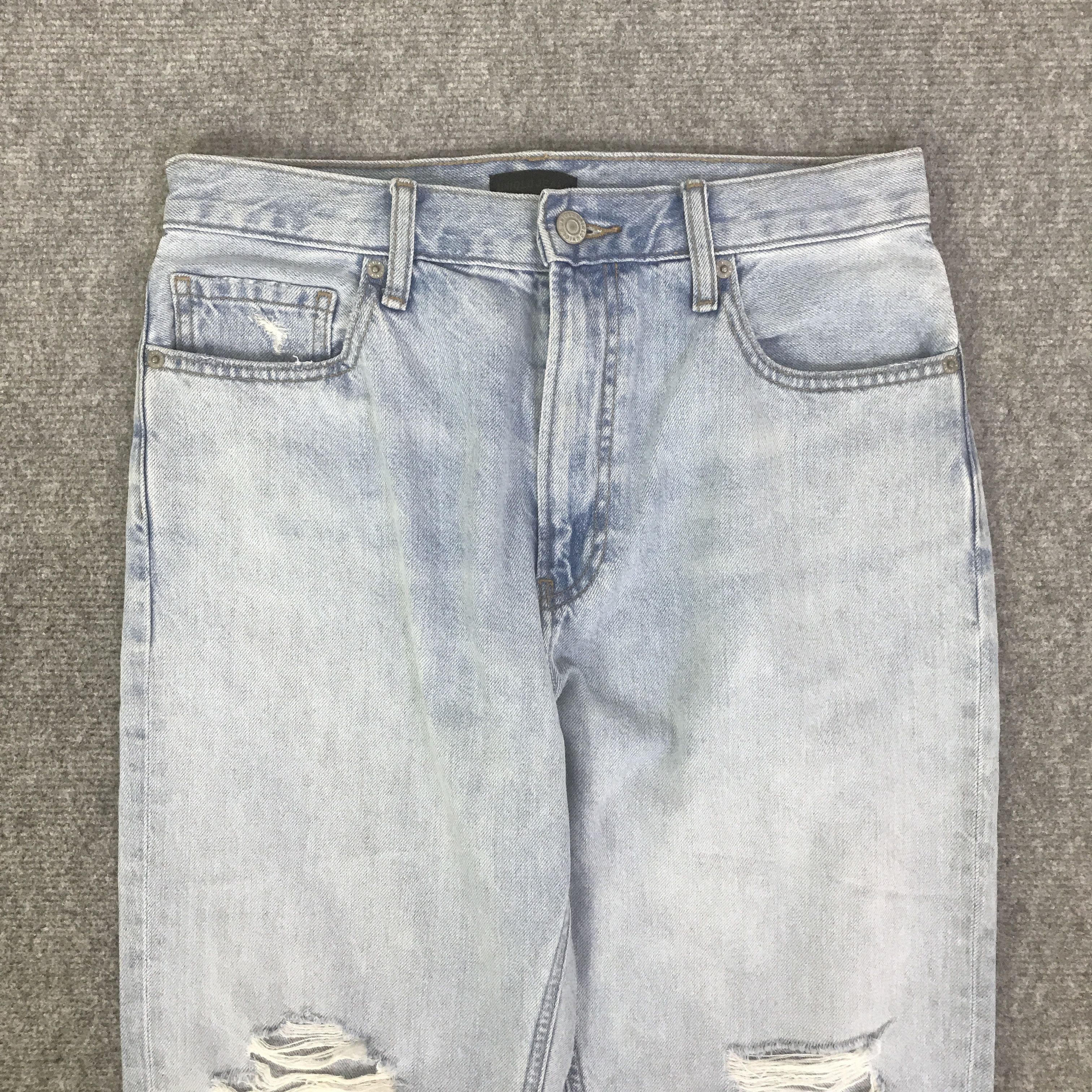 Japanese Brand JAPAN UNIQLO DISTRESSED DENIM JEANS PANTS K129B11 Size US 28 / EU 44 - 2 Thumbnail