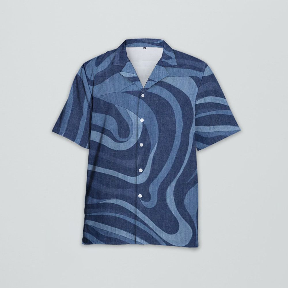 Designer Marmo-Print Shirt – Modern Elegance with Artistic Flair Size S / US 4 / IT 40 - 1 Thumbnail