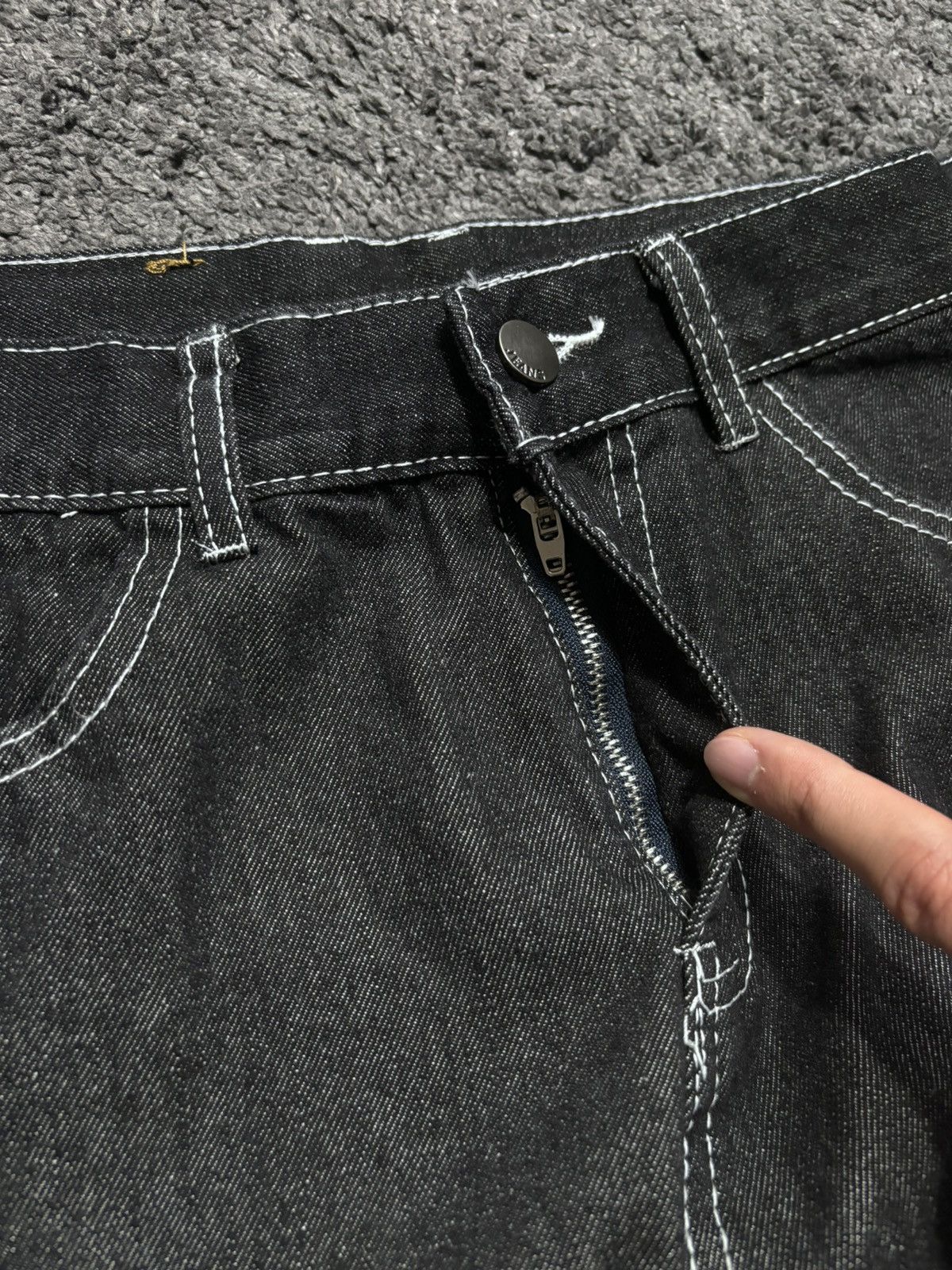 Vintage Vintage very rare embroidered spirit dark gray baggy jeans Size US 30 / EU 46 - 16 Thumbnail