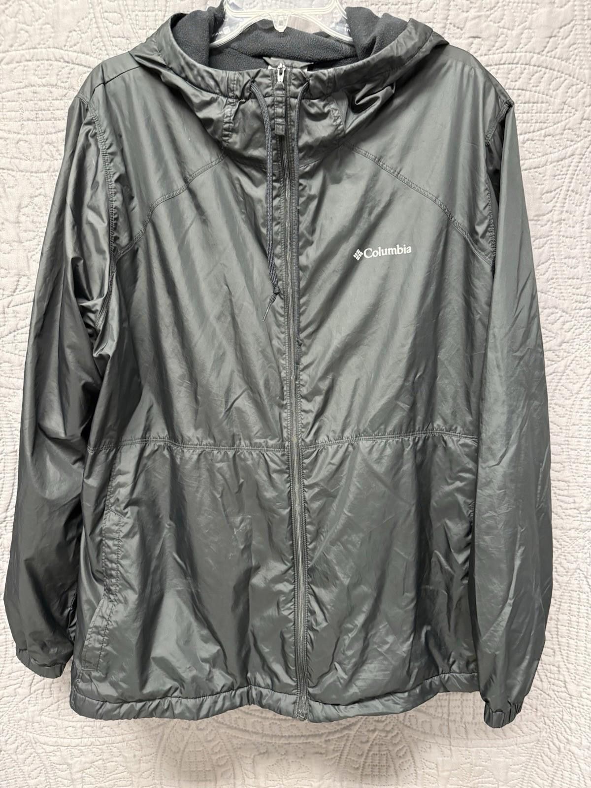 Columbia Columbia Hooded Windbreaker Rain Jacket Mens 2X Black Size US XXL / EU 58 / 5 - 1 Thumbnail