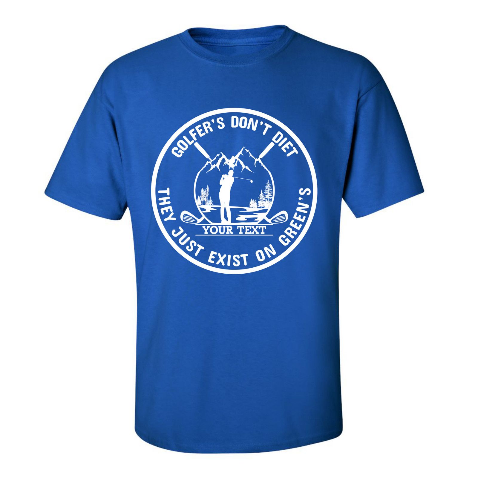 Gildan Golfers Don't Diet Custom Name Funny Swinging Golfer T-Shirt Size US XL / EU 56 / 4 - 13 Thumbnail