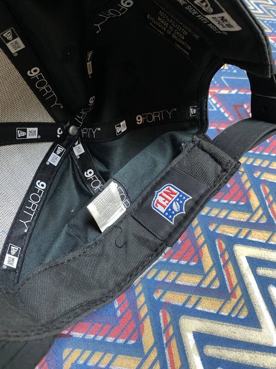 NFL × New Era Hats black Vintage New Era Cap Y2K big logo RAIDERS Size ONE SIZE - 4 Thumbnail