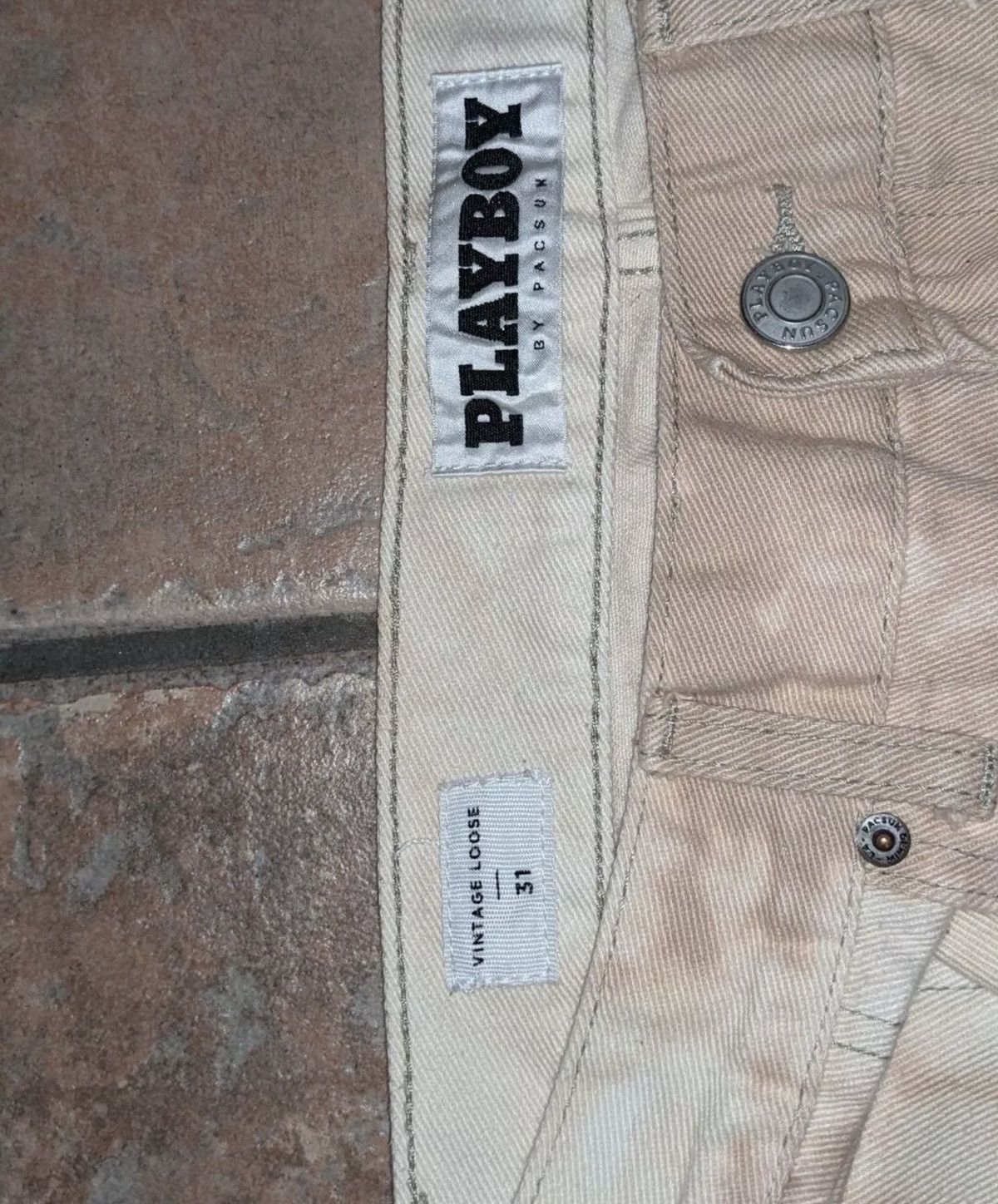 Band Tees × Playboy Officially Licensed Playboy Jeans vintage loose Sz 31 Size US 31 - 3 Thumbnail