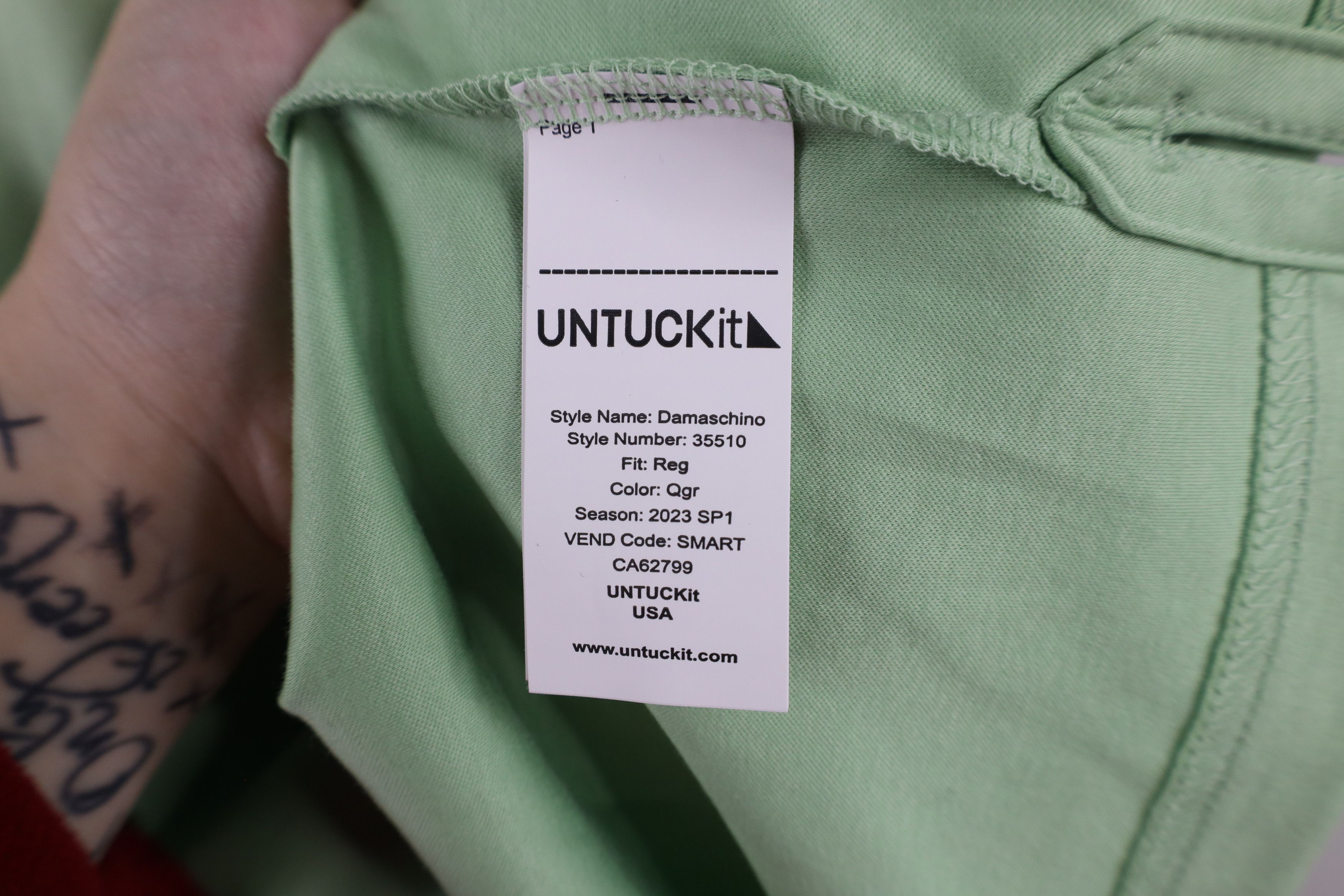 UNTUCKit × Vintage Untuckit Soft Touch Cotton Collared Golf Polo Shirt Green Size US L / EU 52-54 / 3 - 7 Thumbnail